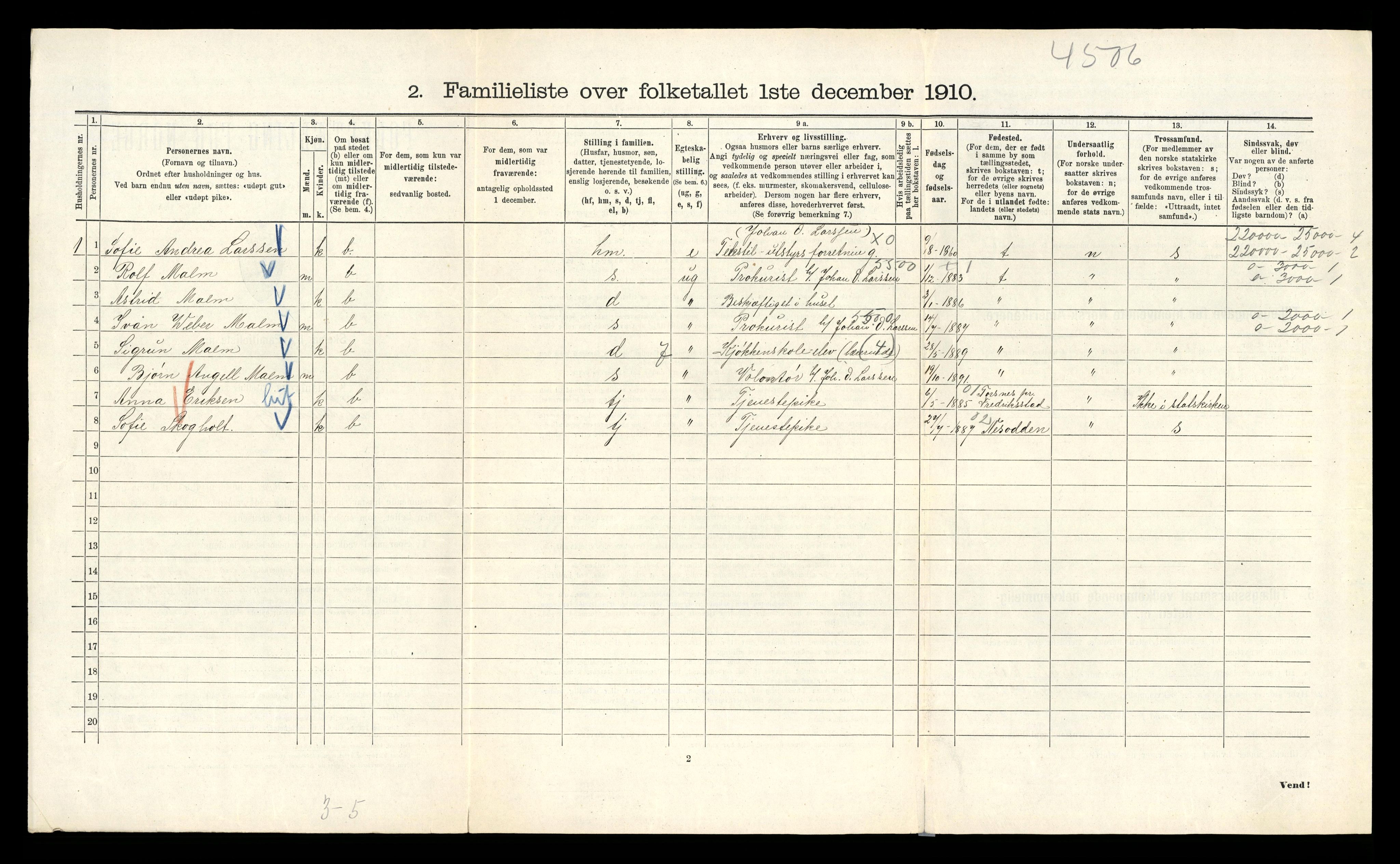 RA, 1910 census for Kristiania, 1910, p. 34146