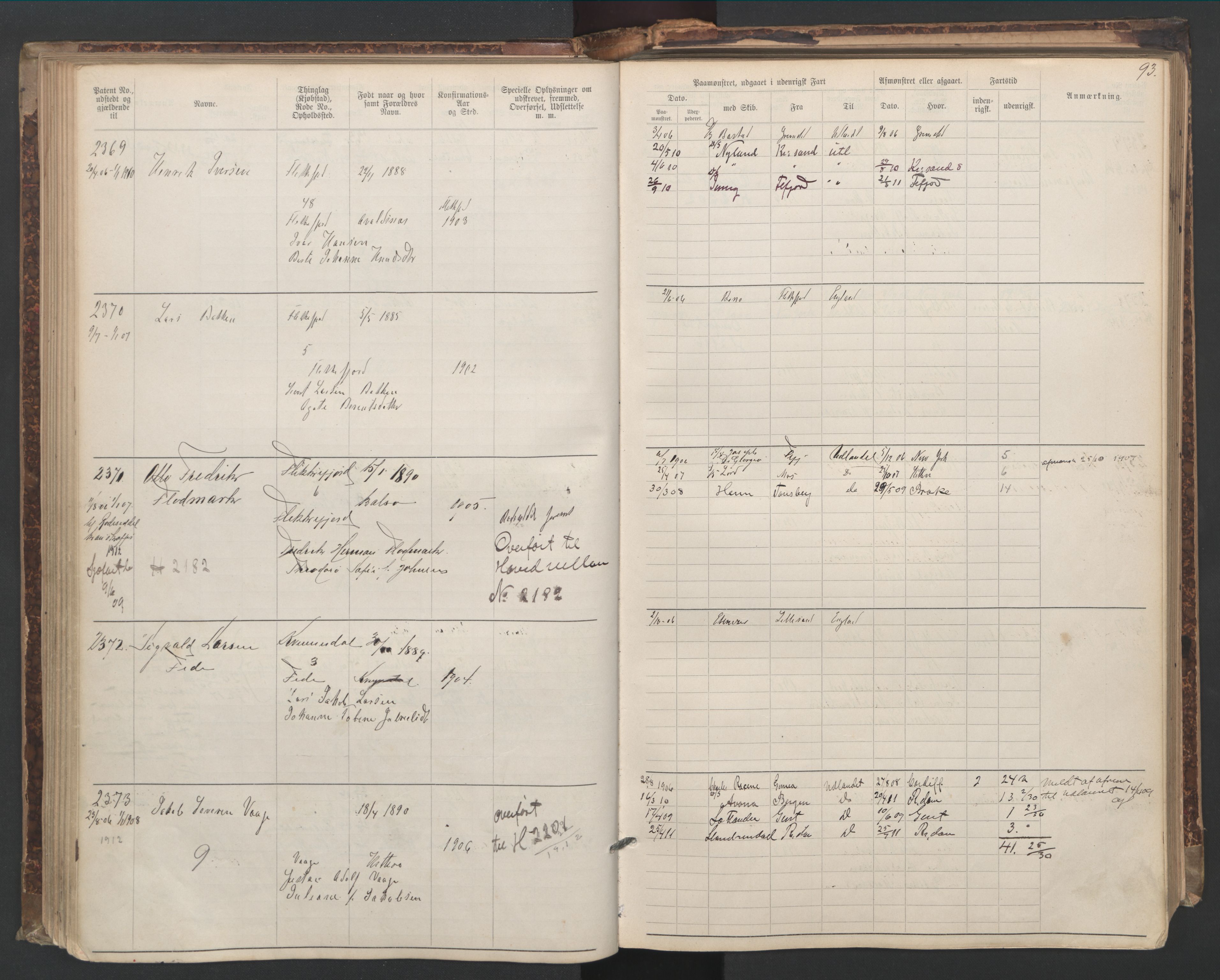 Flekkefjord mønstringskrets, AV/SAK-2031-0018/F/Fa/L0006: Annotasjonsrulle nr 1916-2964 med register, Æ-3, 1891-1948, p. 123