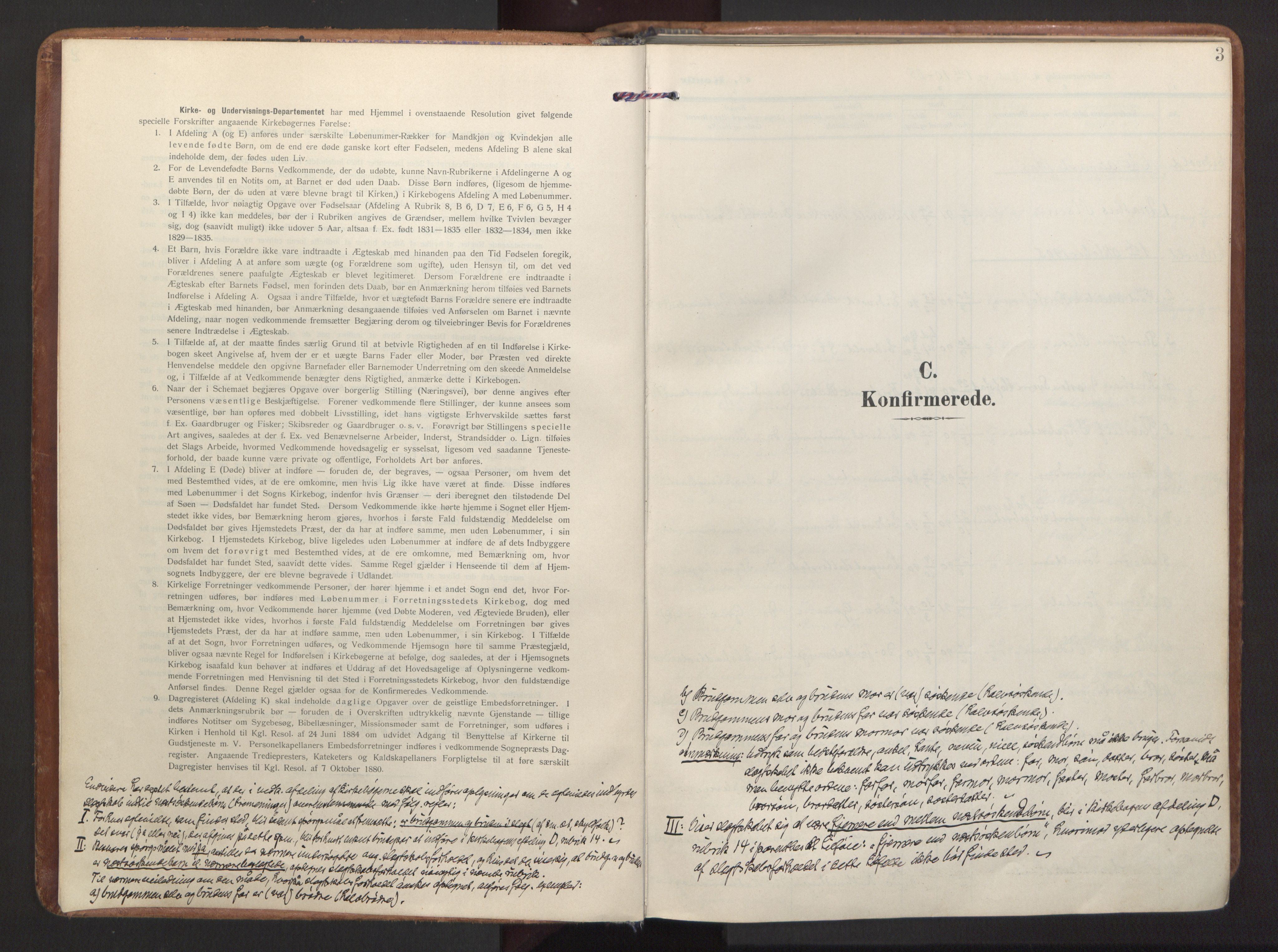 Eidsvoll prestekontor Kirkebøker, SAO/A-10888/F/Fa: Parish register (official) no. I 7, 1905-1920, p. 3