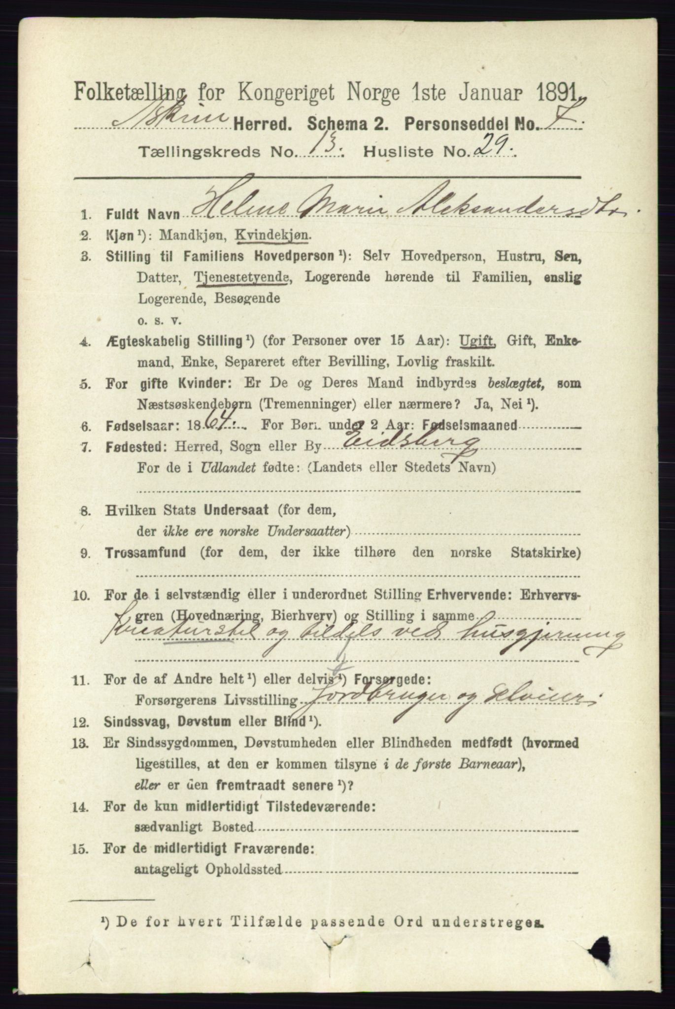 RA, 1891 census for 0124 Askim, 1891, p. 2213