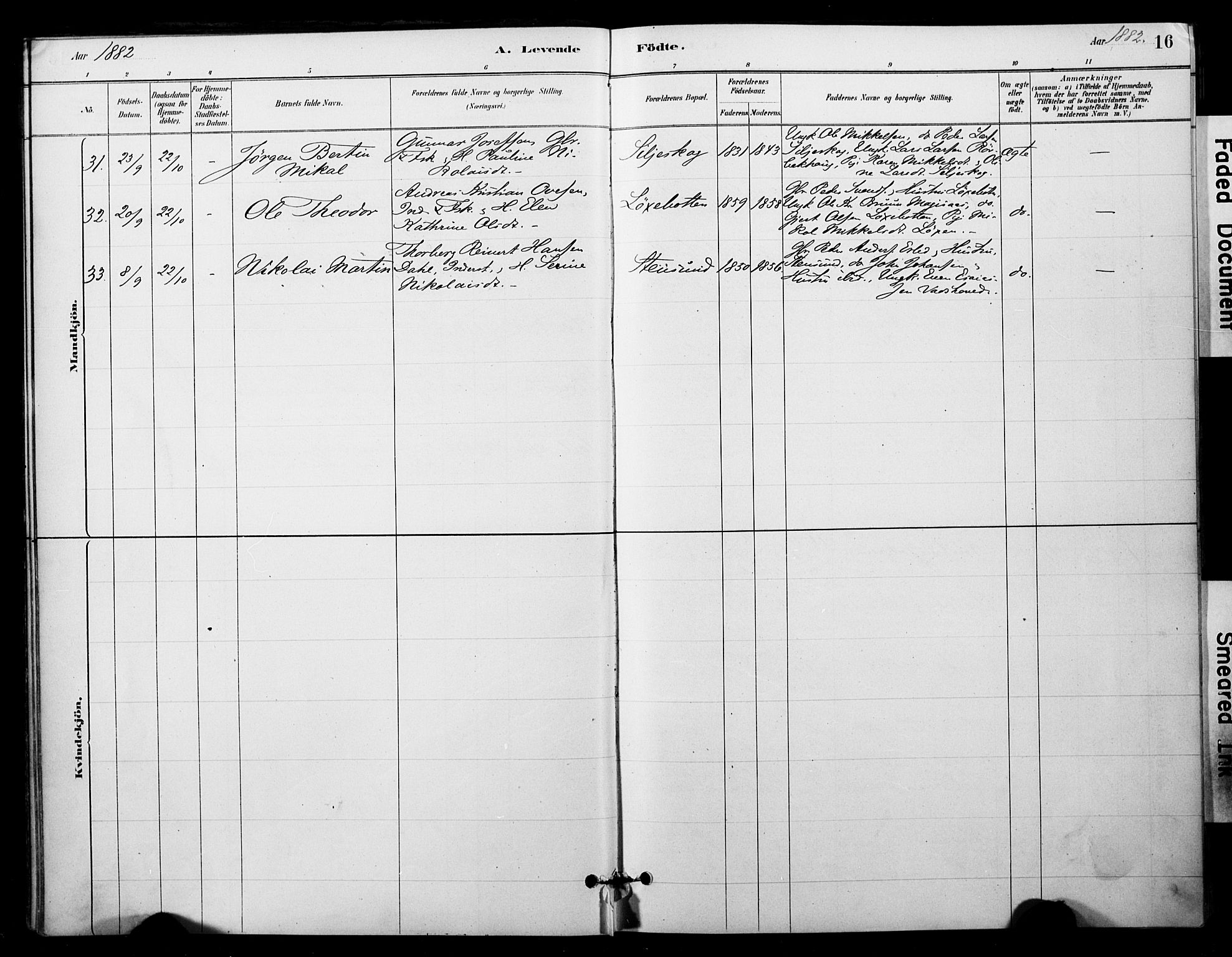 Ibestad sokneprestembete, SATØ/S-0077/H/Ha/Haa/L0014kirke: Parish register (official) no. 14, 1880-1887, p. 16