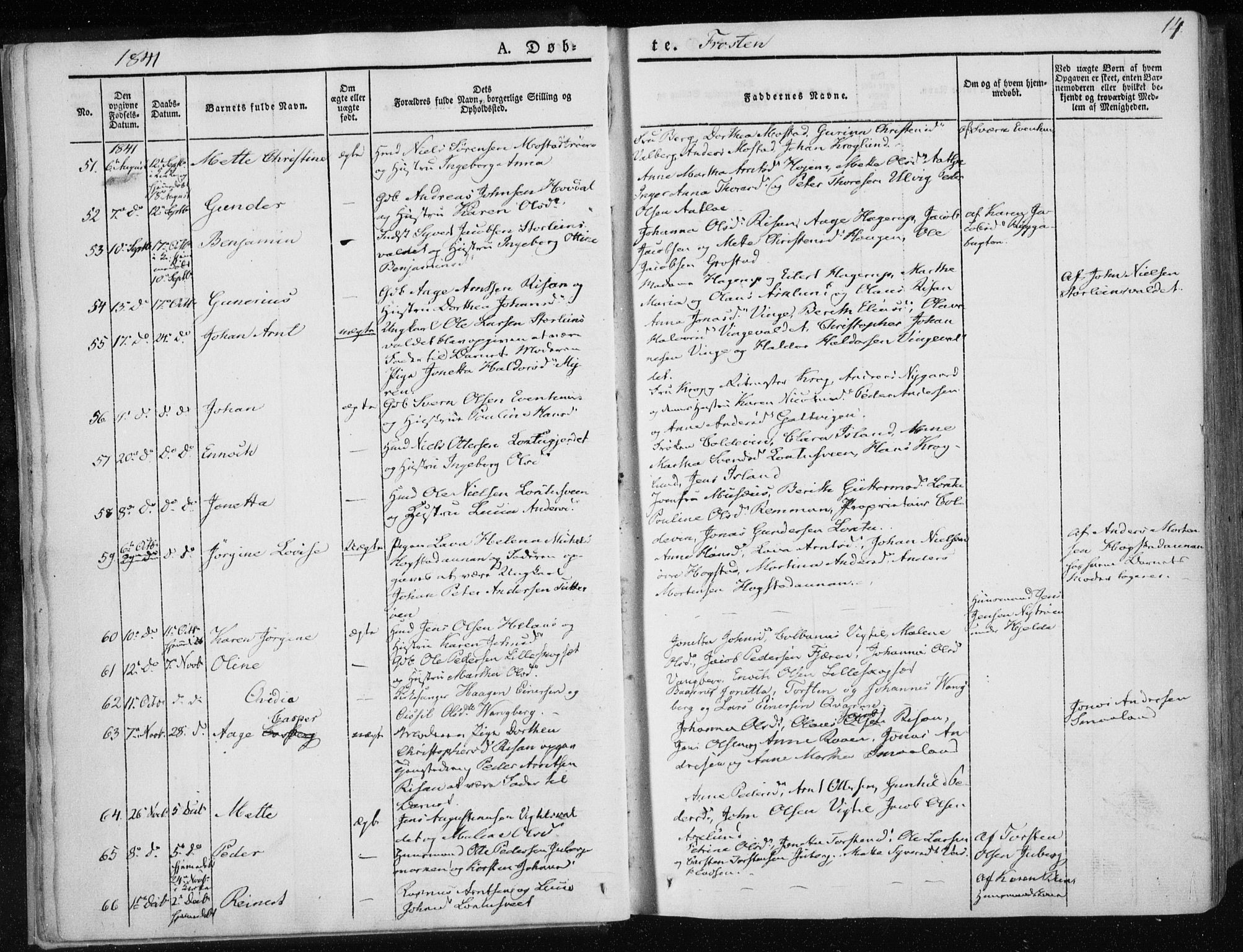 Ministerialprotokoller, klokkerbøker og fødselsregistre - Nord-Trøndelag, SAT/A-1458/713/L0115: Parish register (official) no. 713A06, 1838-1851, p. 14