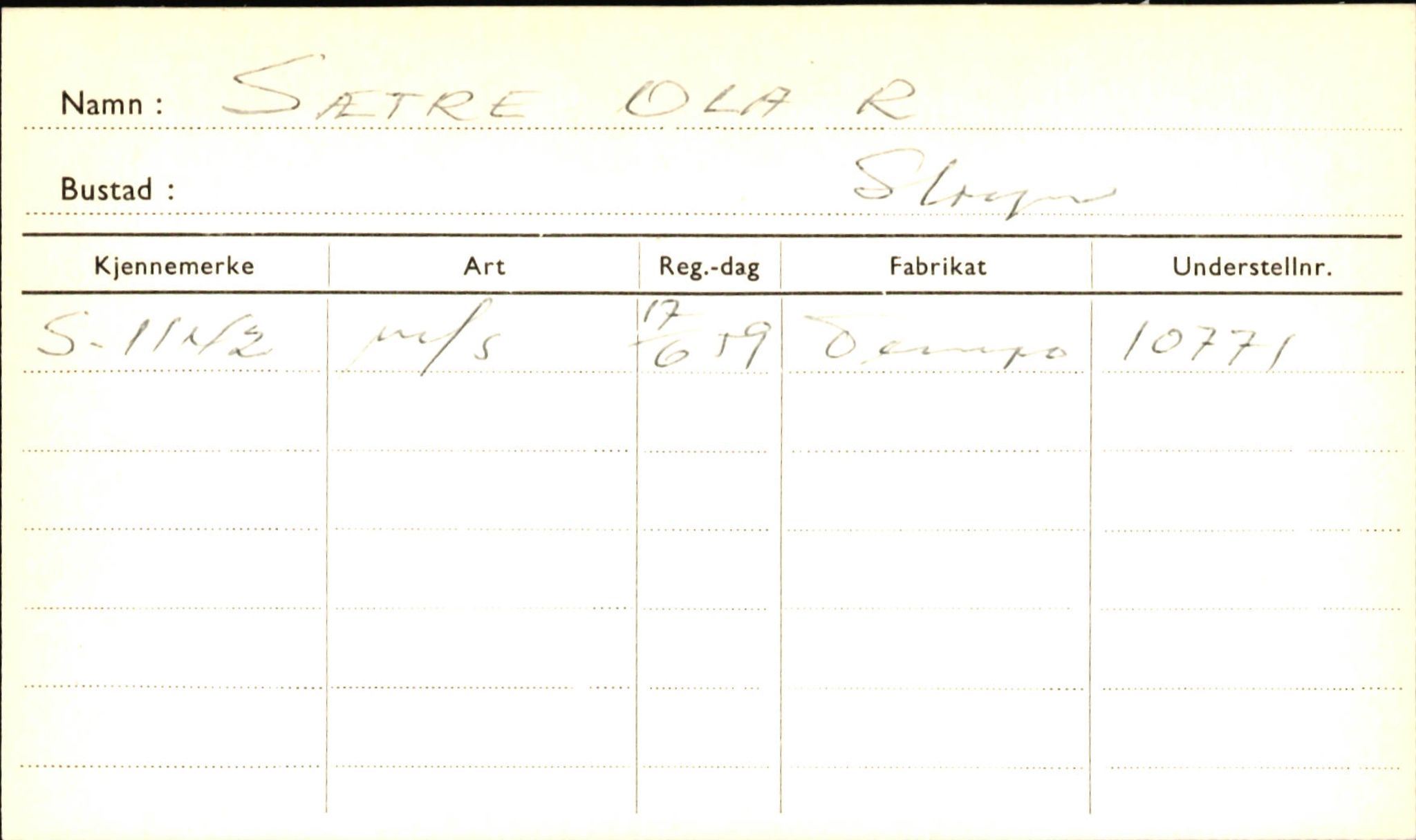 Statens vegvesen, Sogn og Fjordane vegkontor, AV/SAB-A-5301/4/F/L0002: Eigarregister Fjordane til 1.6.1961, 1930-1961, p. 28