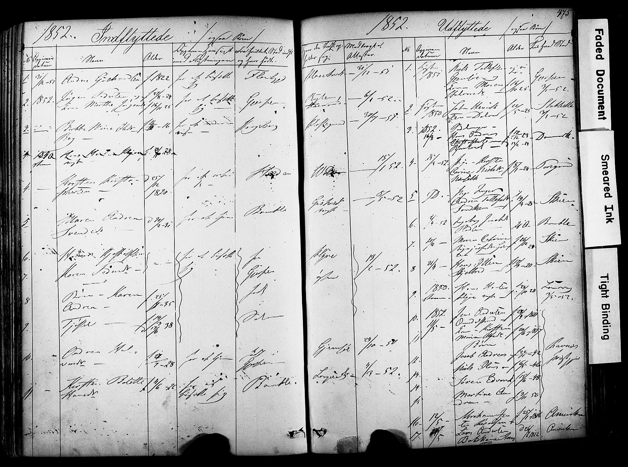 Solum kirkebøker, SAKO/A-306/F/Fa/L0006: Parish register (official) no. I 6, 1844-1855, p. 475