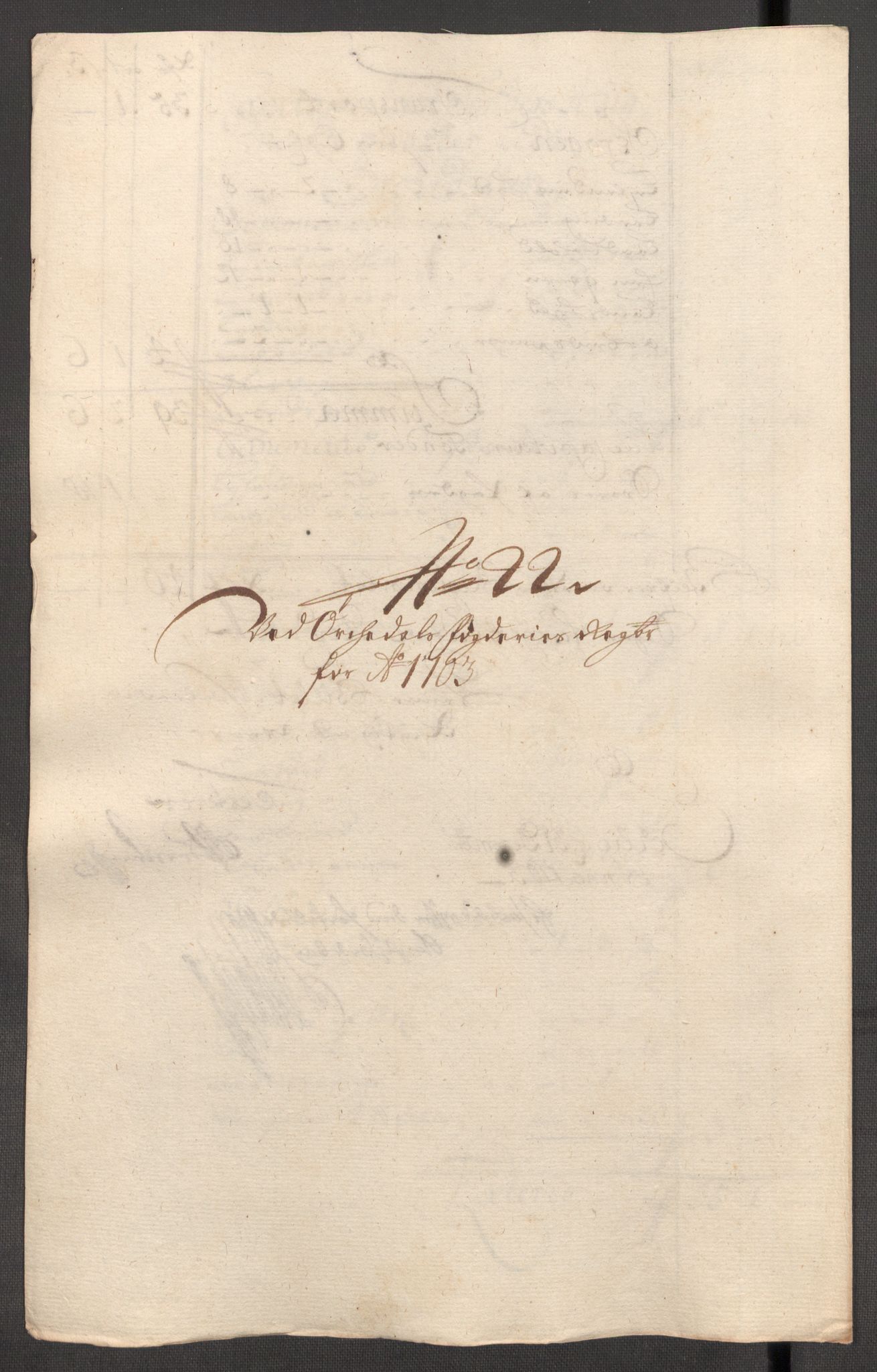 Rentekammeret inntil 1814, Reviderte regnskaper, Fogderegnskap, AV/RA-EA-4092/R60/L3953: Fogderegnskap Orkdal og Gauldal, 1703, p. 199