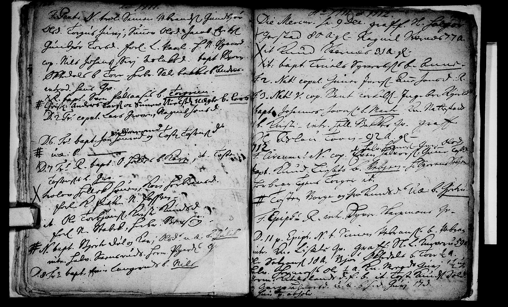Rollag kirkebøker, SAKO/A-240/F/Fa/L0001: Parish register (official) no. I 1, 1708-1712, p. 182-183