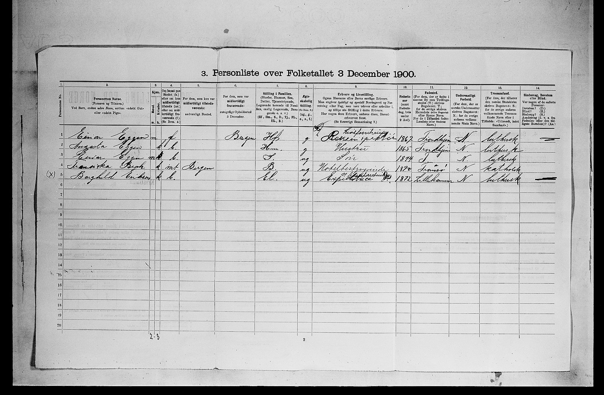 SAO, 1900 census for Kristiania, 1900, p. 16104