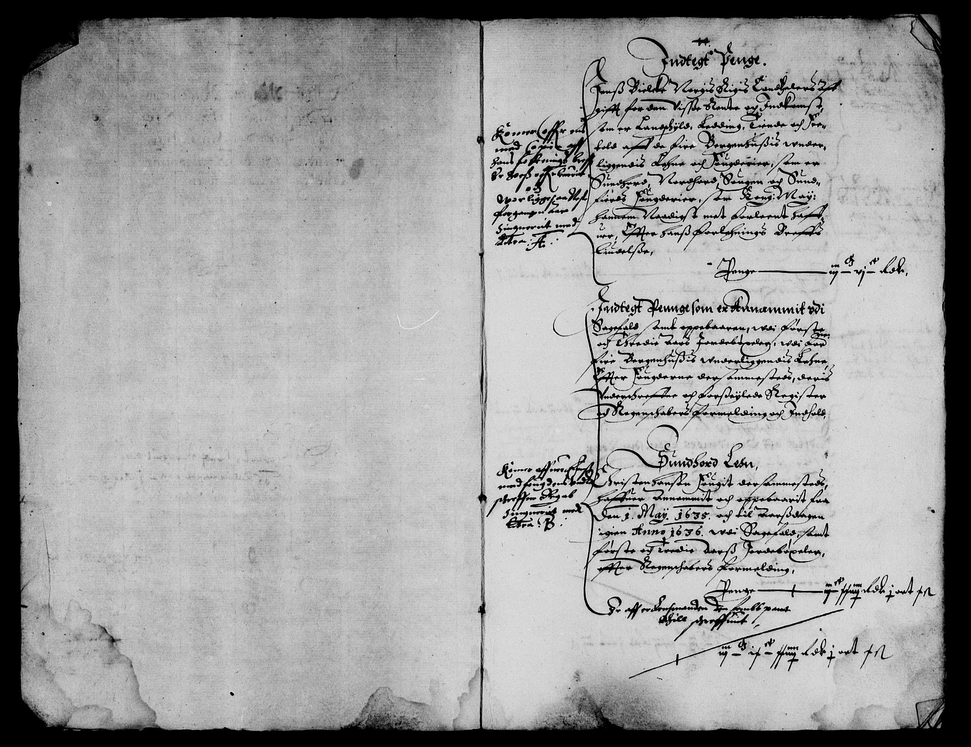 Rentekammeret inntil 1814, Reviderte regnskaper, Lensregnskaper, AV/RA-EA-5023/R/Rb/Rbt/L0069: Bergenhus len, 1634-1636