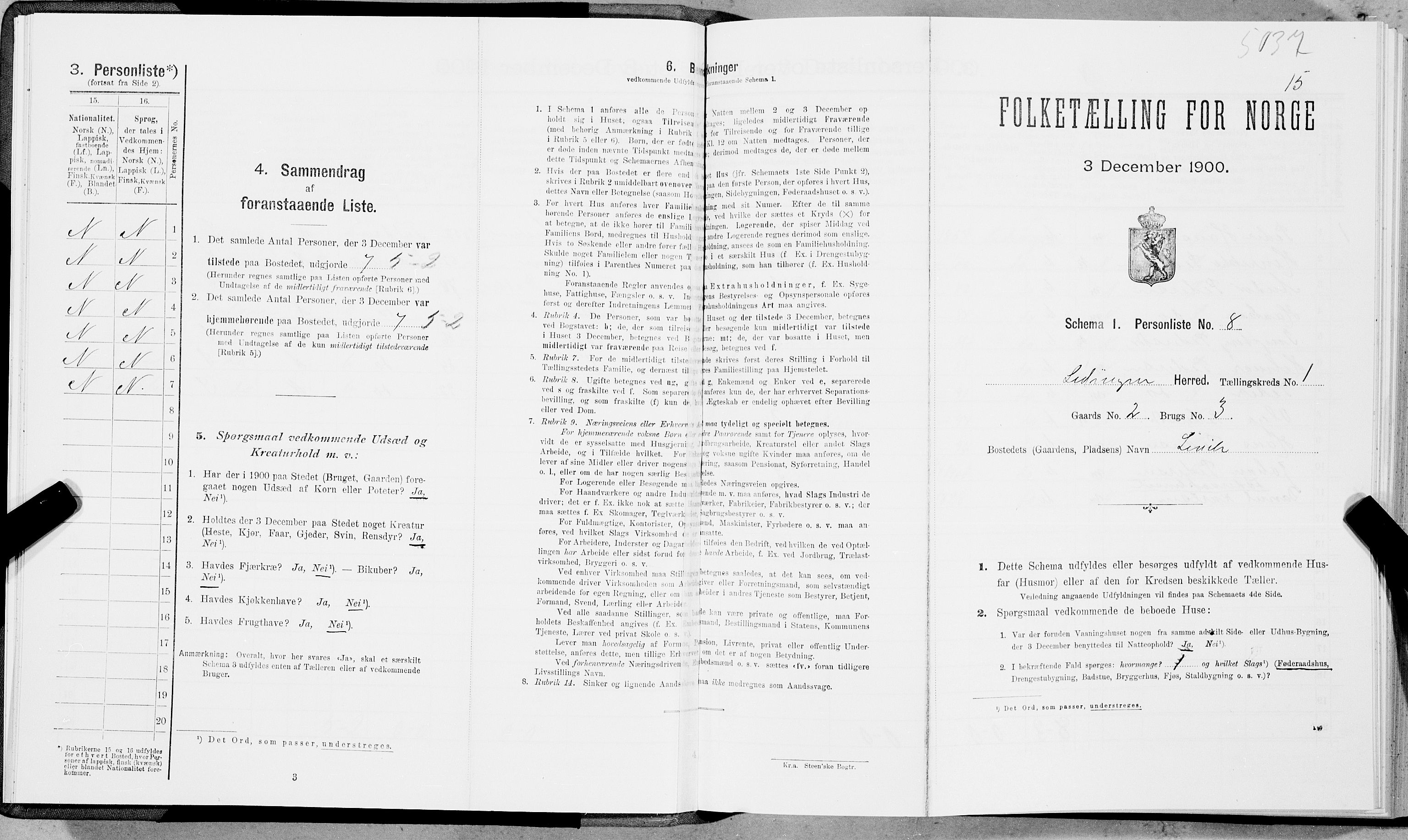 SAT, 1900 census for Ledingen, 1900, p. 26