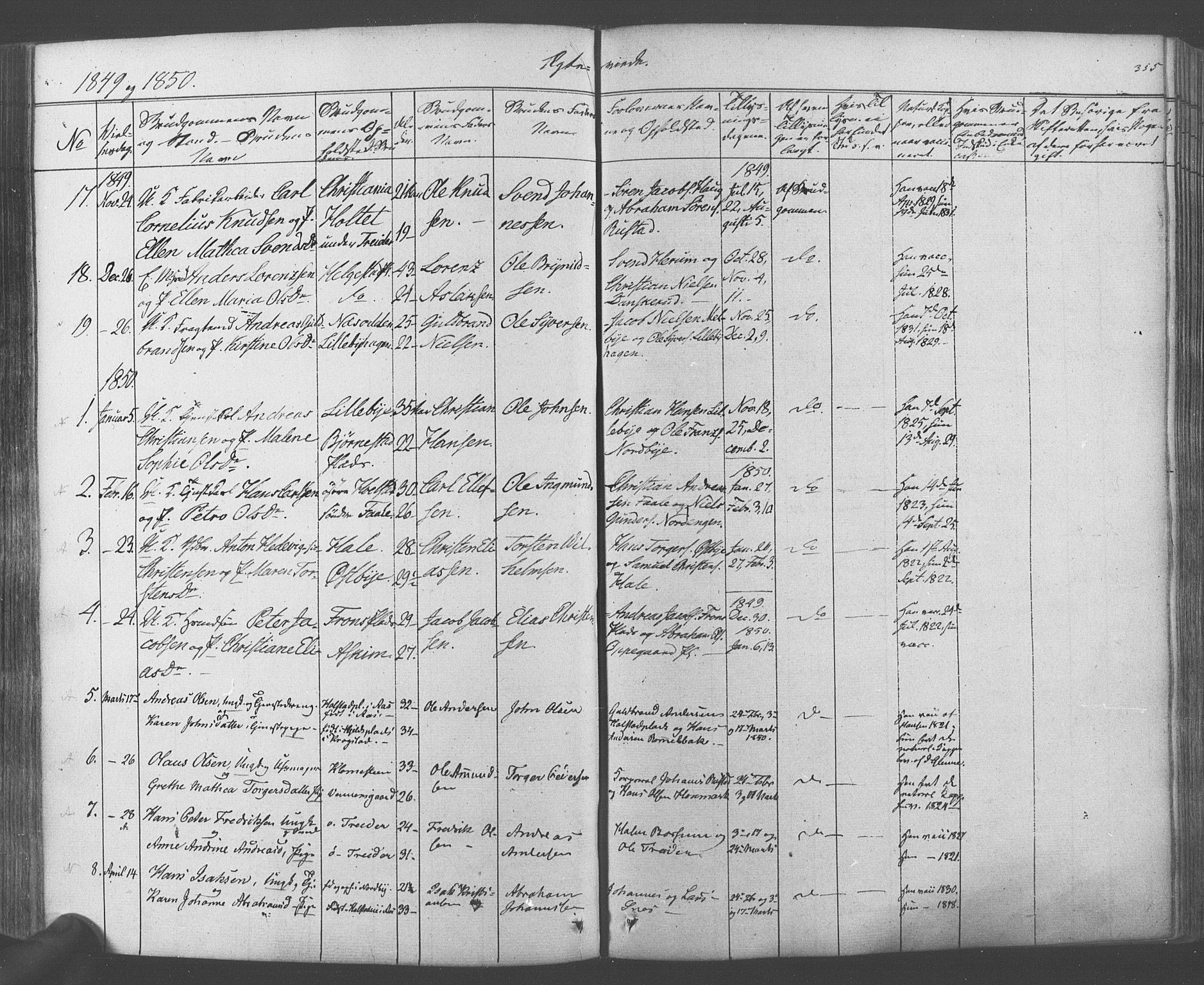 Ås prestekontor Kirkebøker, AV/SAO-A-10894/F/Fa/L0006: Parish register (official) no. I 6, 1841-1853, p. 354-355