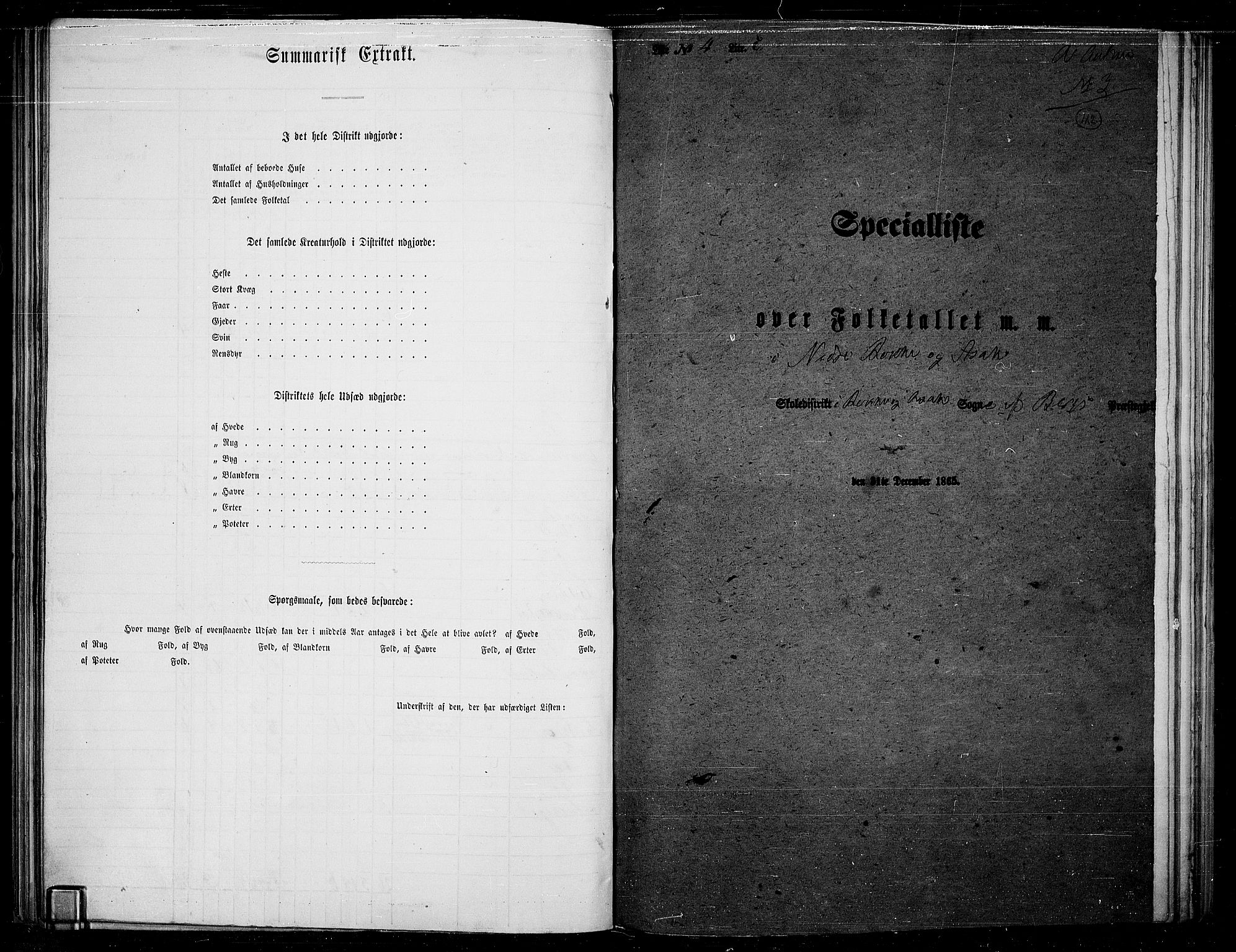 RA, 1865 census for Berg, 1865, p. 101