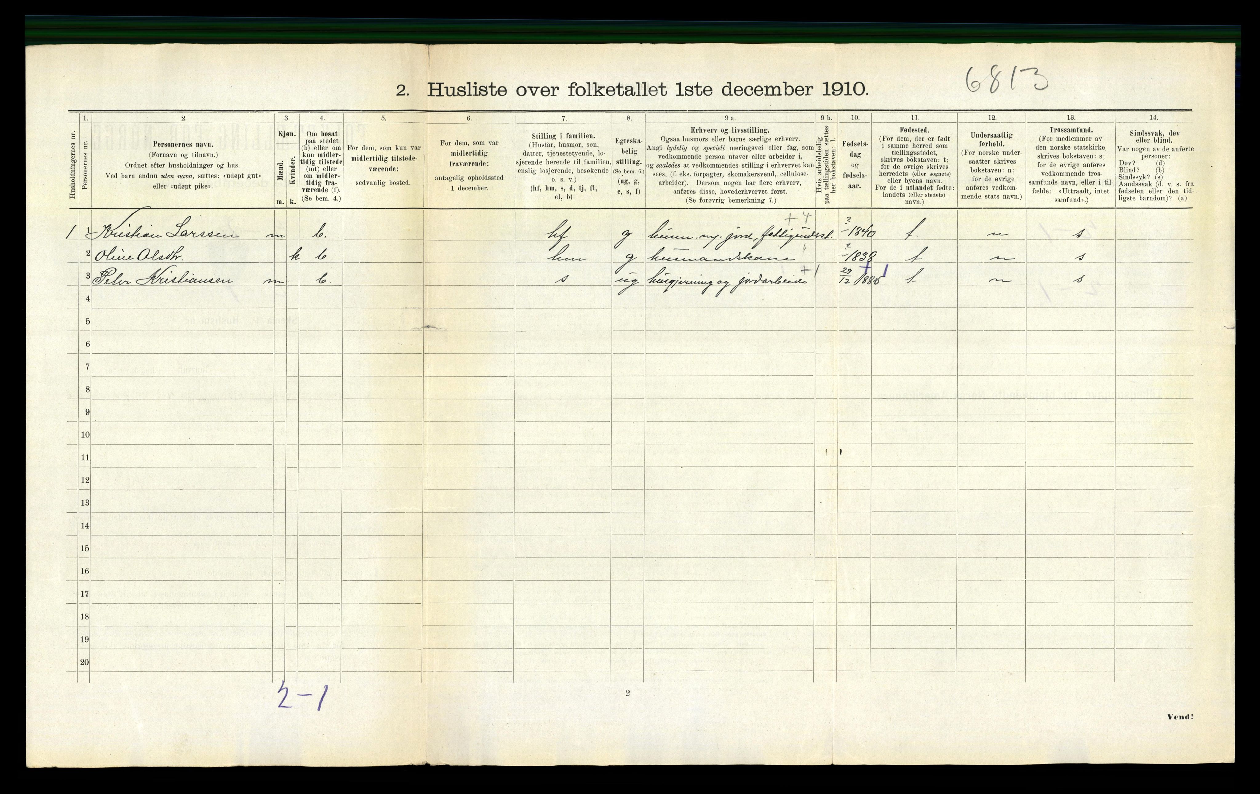 RA, 1910 census for Åsen, 1910, p. 439