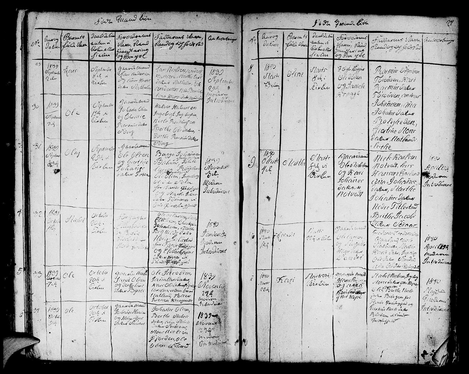 Fana Sokneprestembete, AV/SAB-A-75101/H/Hab/Habb/L0001: Parish register (copy) no. B 1, 1837-1855, p. 24