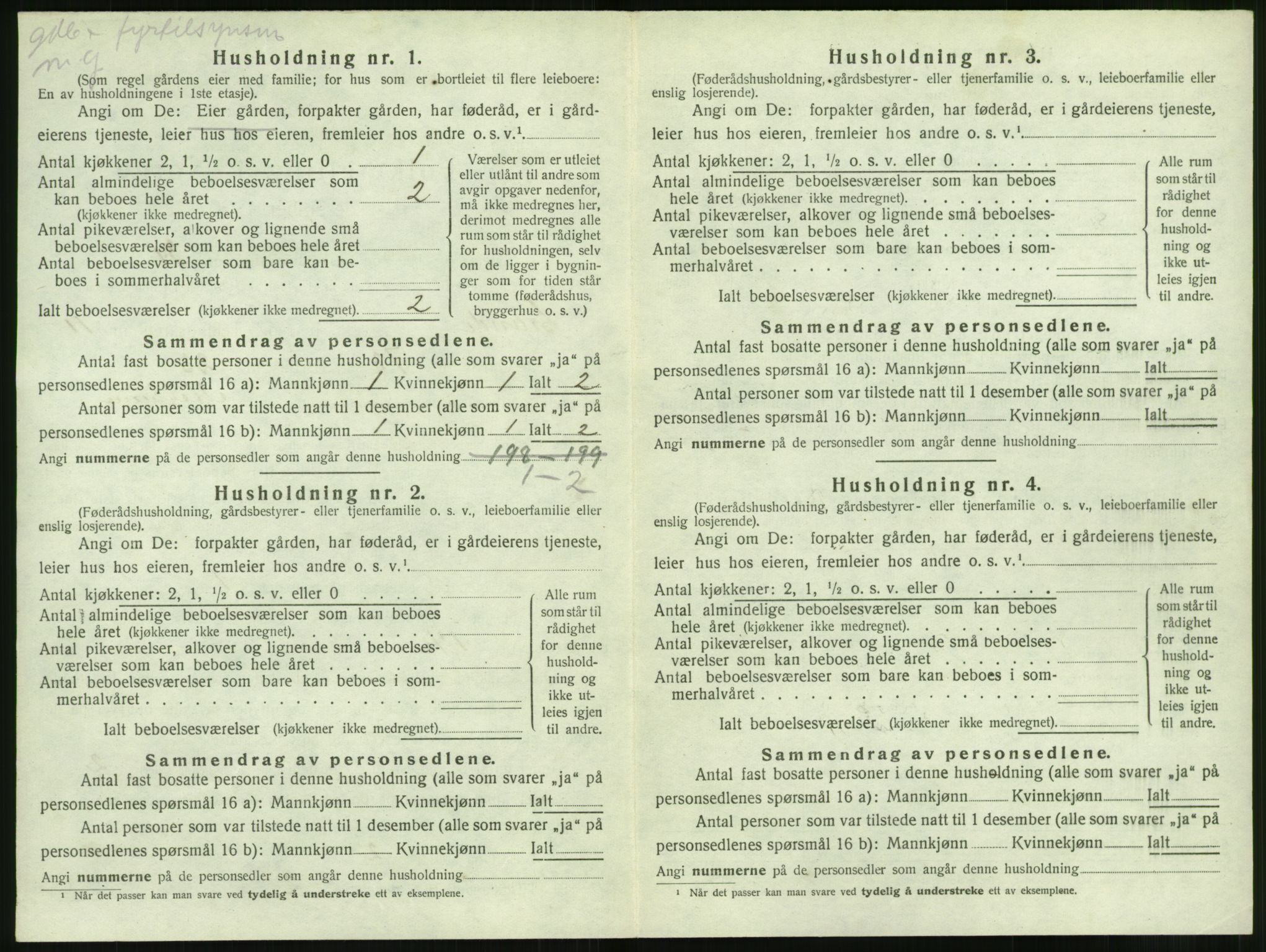 SAT, 1920 census for Sande (MR), 1920, p. 903