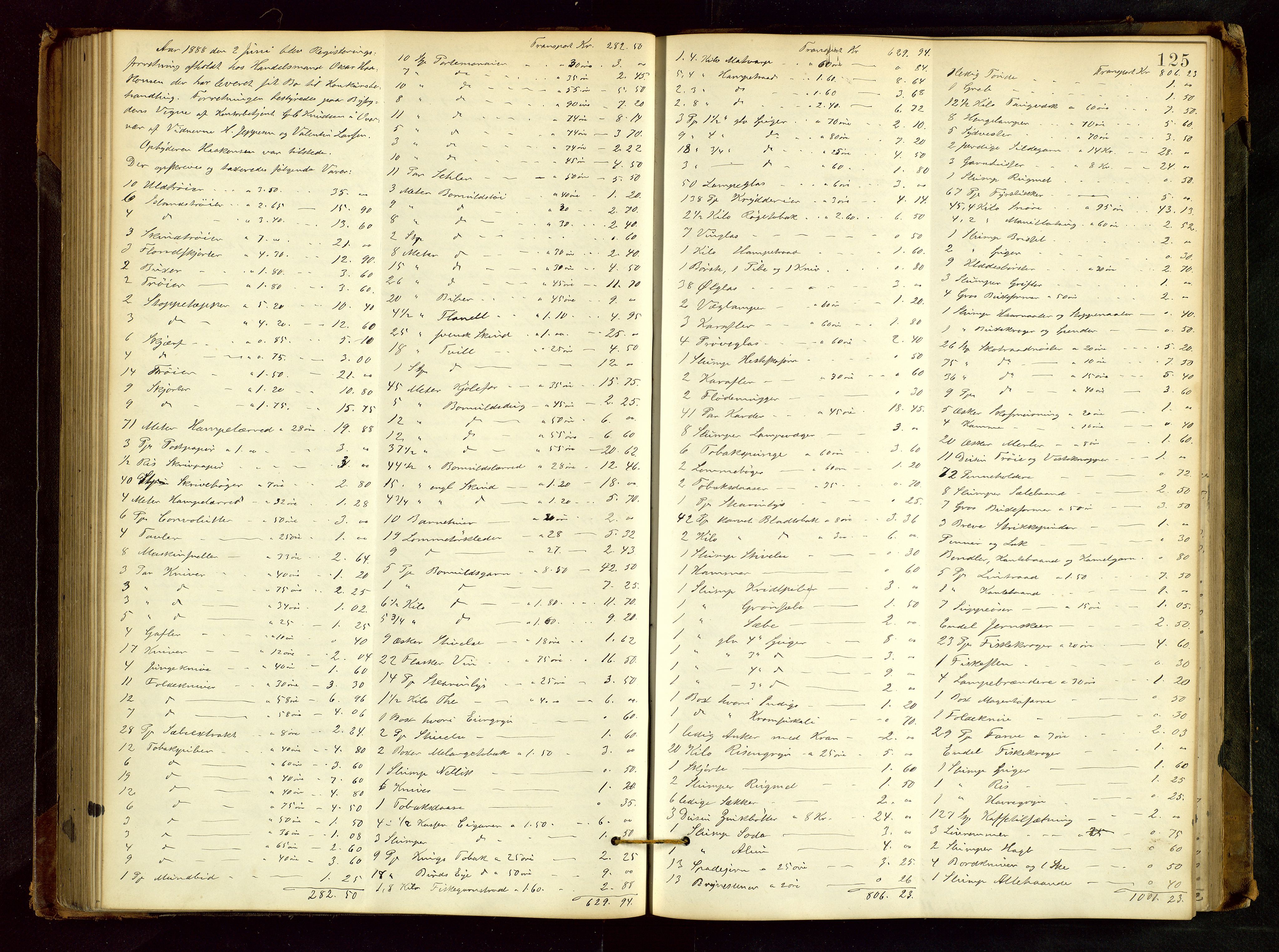 Haugesund tingrett, SAST/A-101415/01/IV/IVB/L0002: Skifteregistreringsprotokoll, med register, 1879-1898, p. 124b-125a