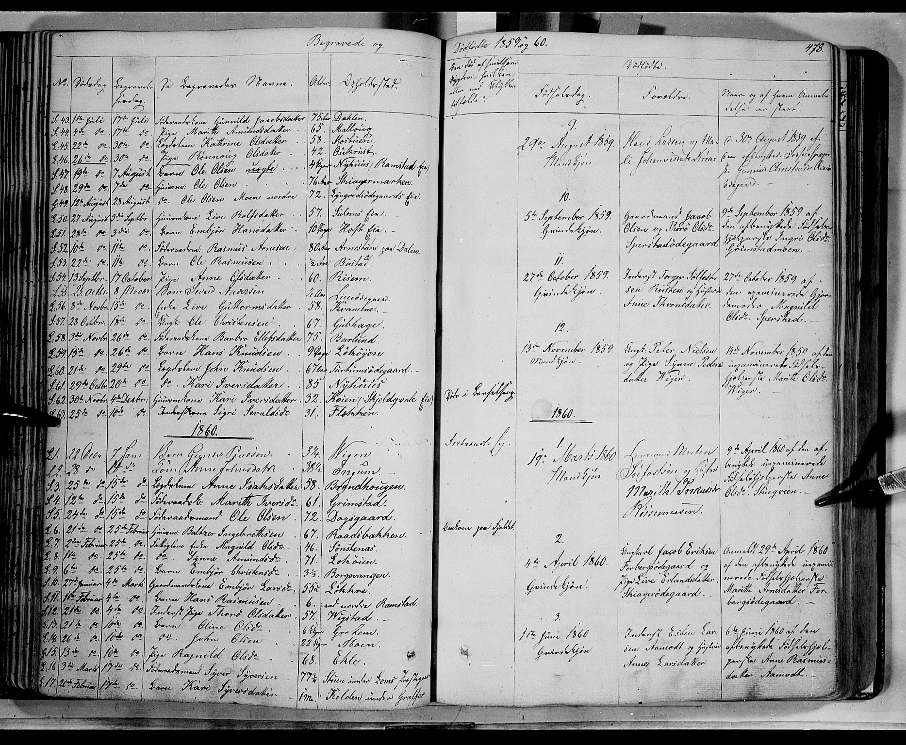 Lom prestekontor, AV/SAH-PREST-070/K/L0006: Parish register (official) no. 6B, 1837-1863, p. 478