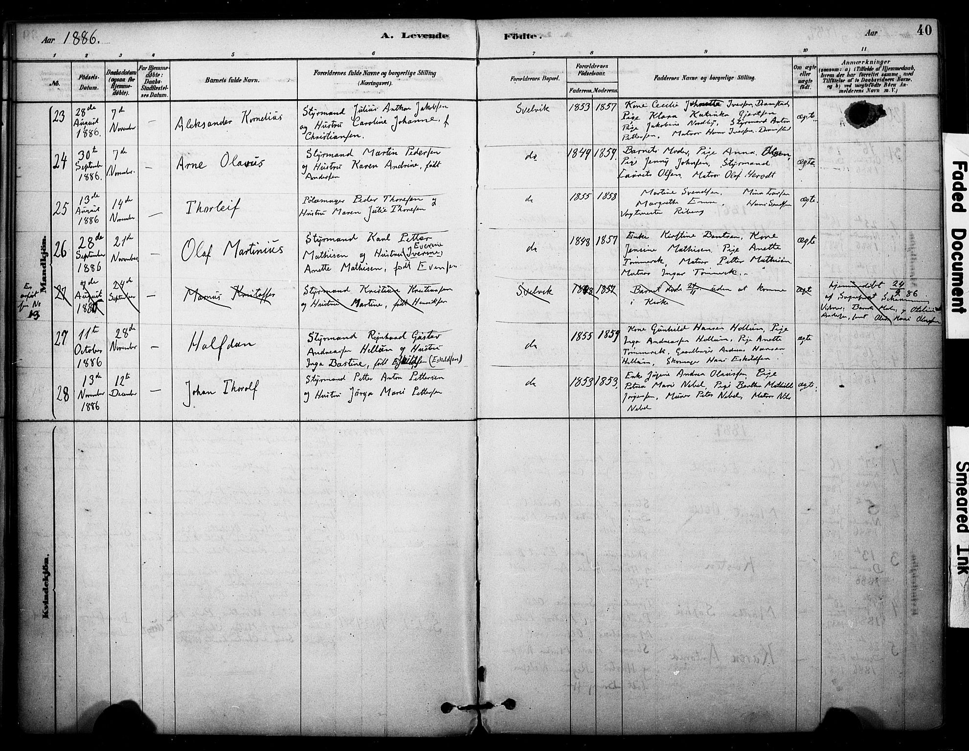 Strømm kirkebøker, AV/SAKO-A-322/F/Fb/L0001: Parish register (official) no. II 1, 1878-1899, p. 40