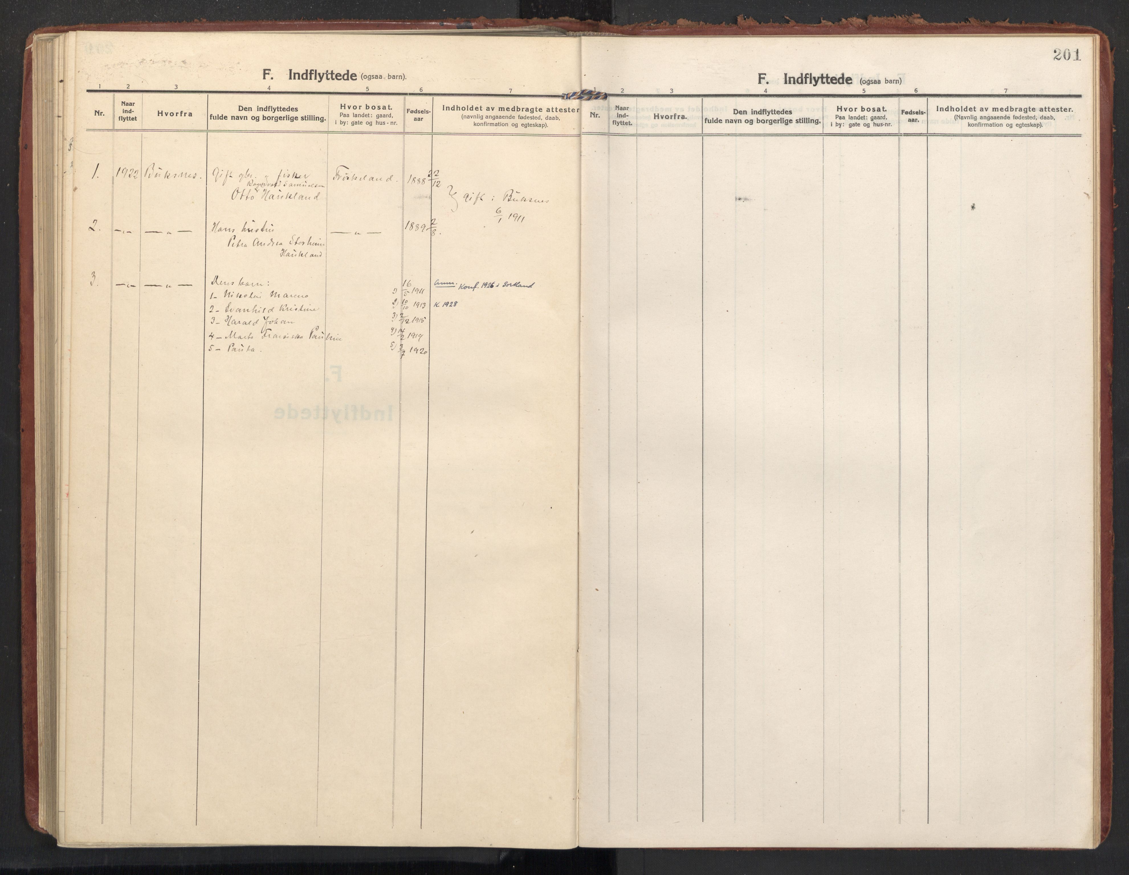 Ministerialprotokoller, klokkerbøker og fødselsregistre - Nordland, SAT/A-1459/890/L1288: Parish register (official) no. 890A03, 1915-1925, p. 201