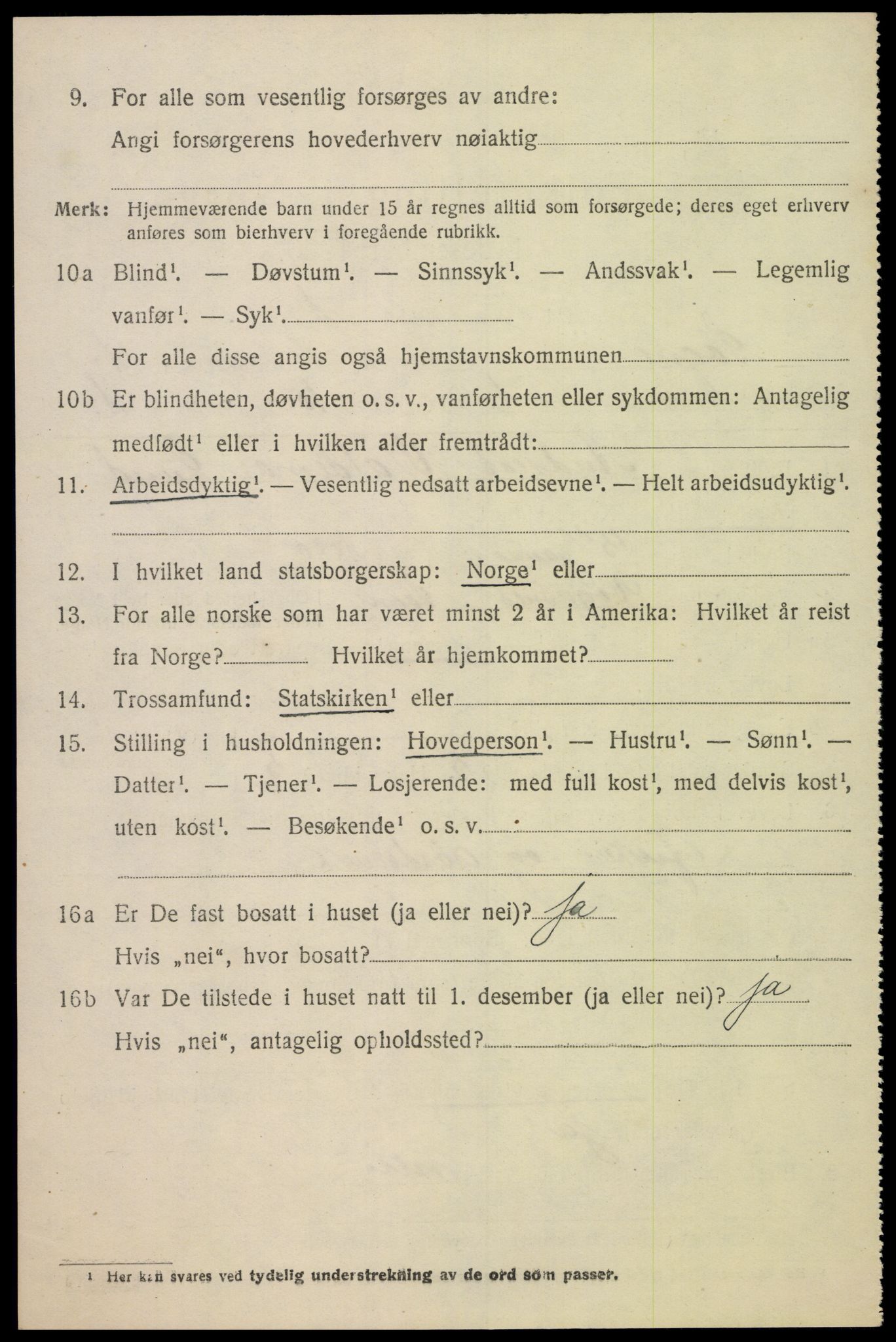 SAK, 1920 census for Søgne, 1920, p. 1332