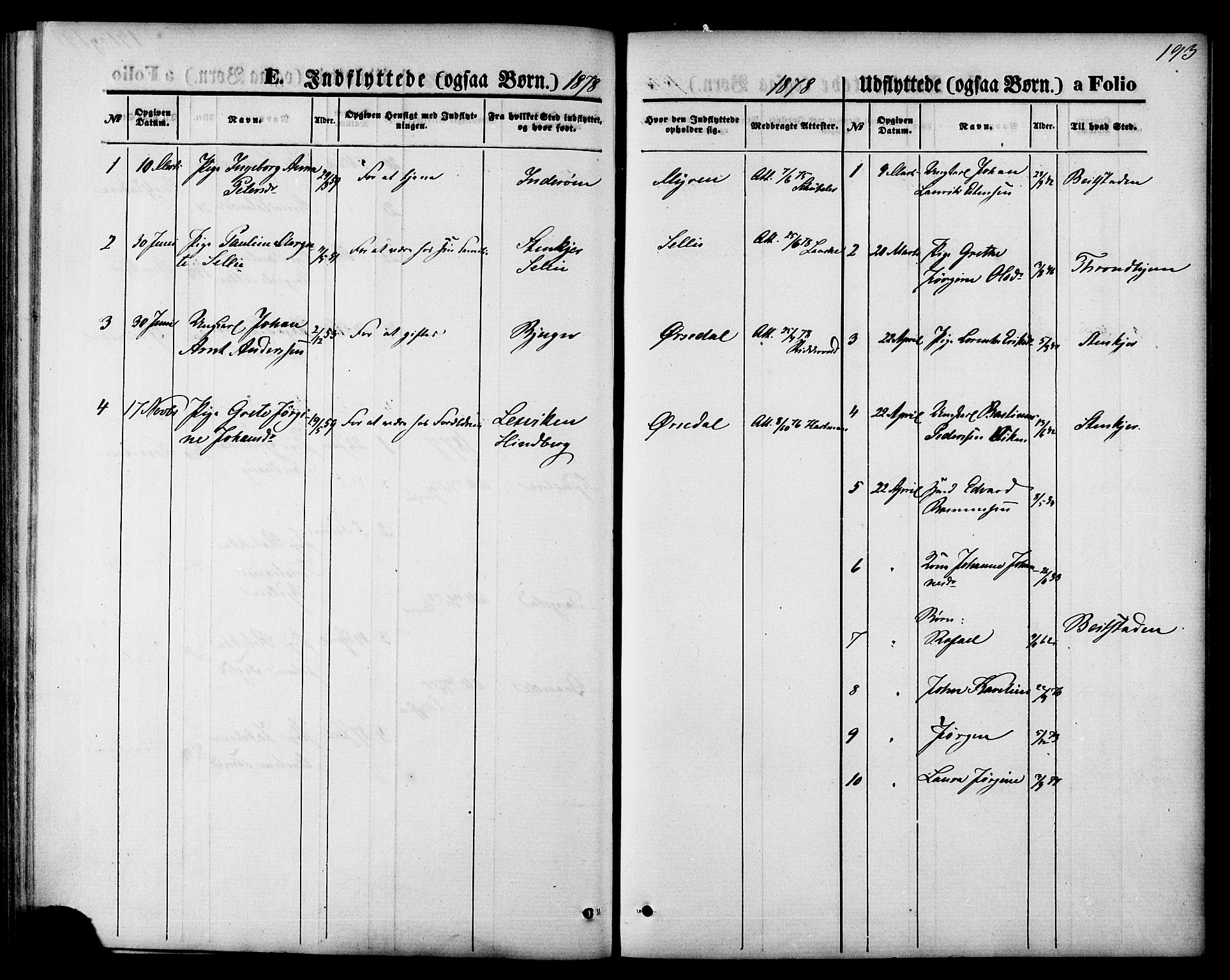 Ministerialprotokoller, klokkerbøker og fødselsregistre - Nord-Trøndelag, AV/SAT-A-1458/744/L0419: Parish register (official) no. 744A03, 1867-1881, p. 193