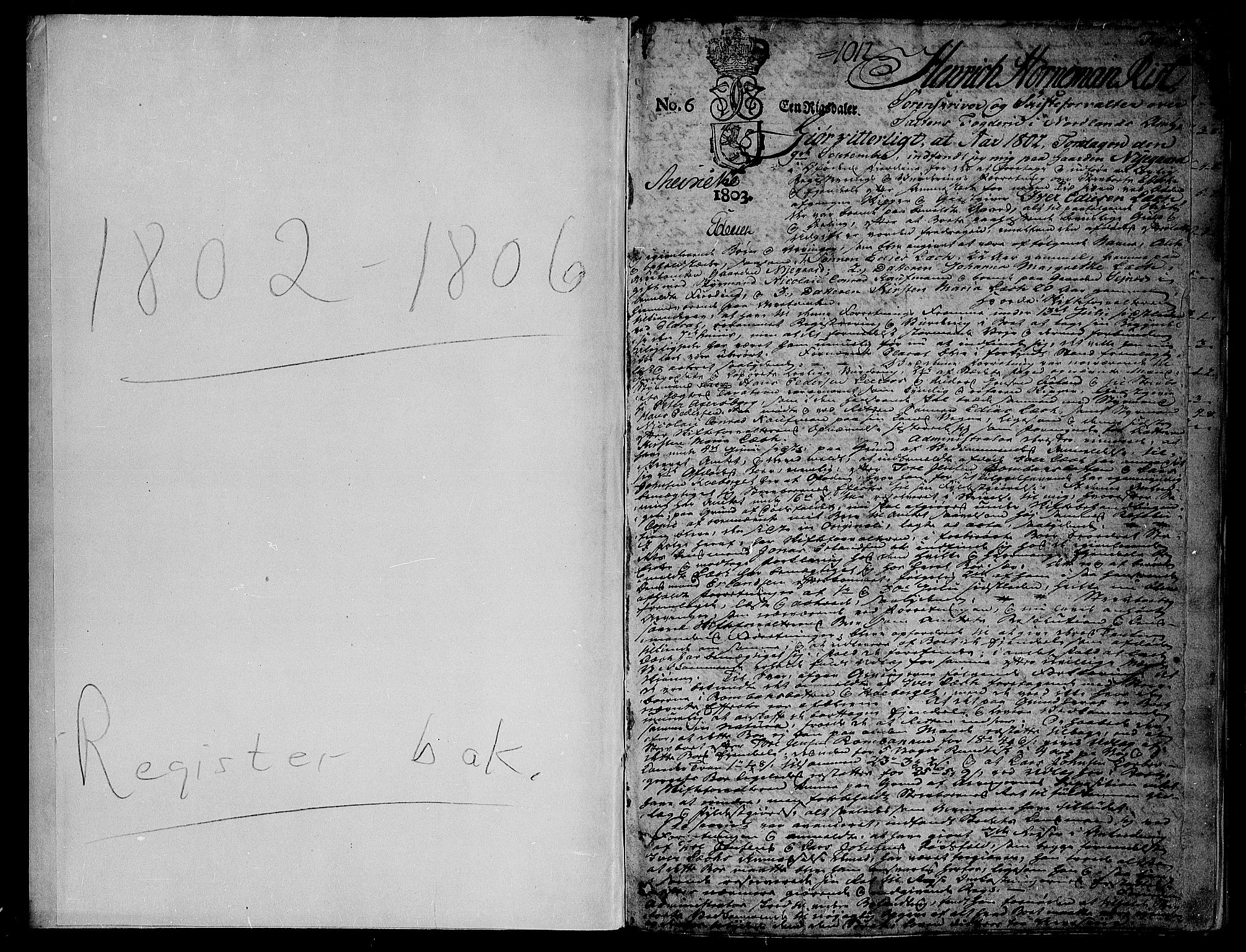 Salten sorenskriveri, AV/SAT-A-4578/1/3/3A/L0034: Skifteprotokoll 16a, 1802-1804, p. 0b-1a