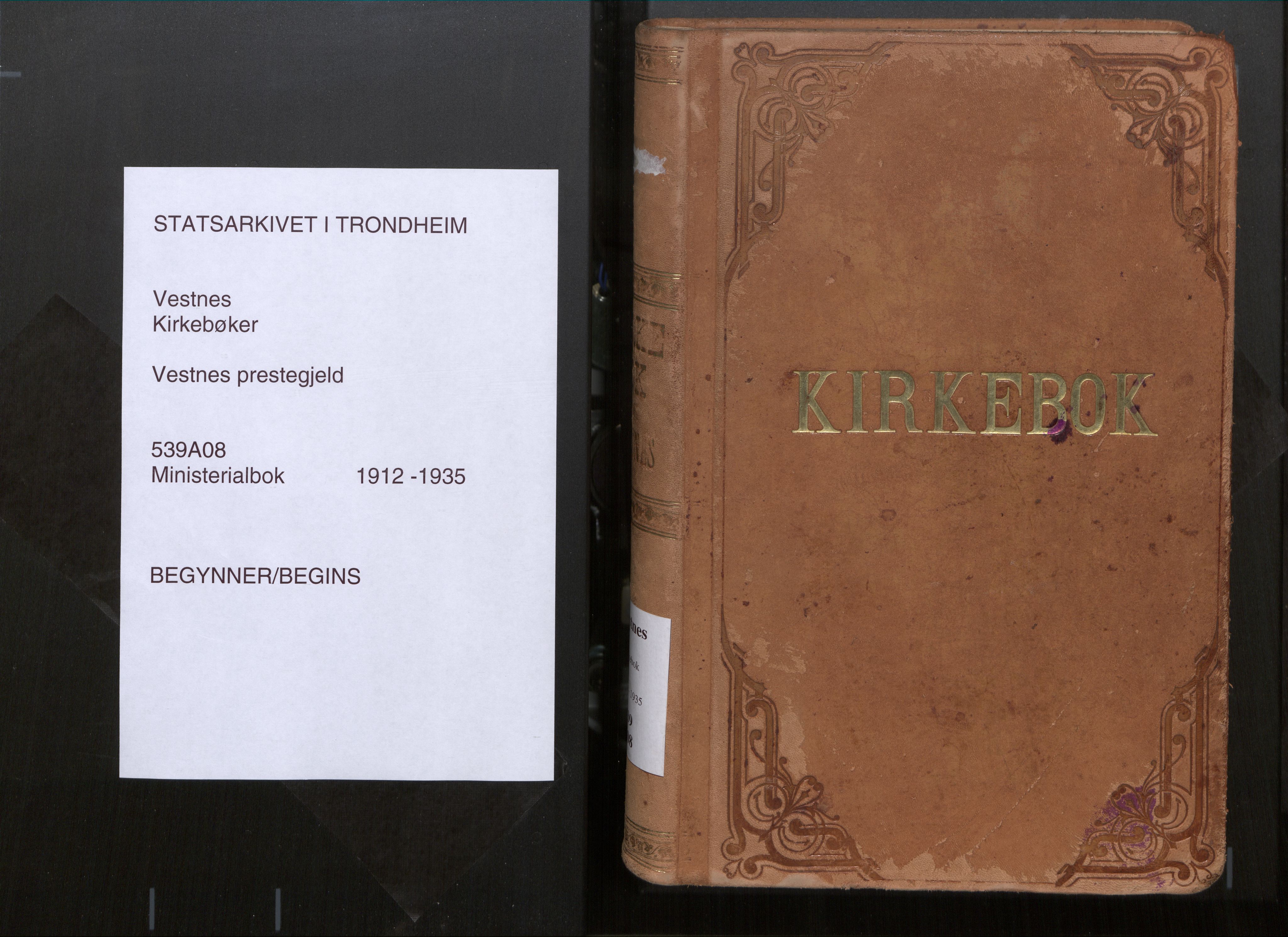 Ministerialprotokoller, klokkerbøker og fødselsregistre - Møre og Romsdal, SAT/A-1454/539/L0534a: Parish register (official) no. 539A08, 1912-1935