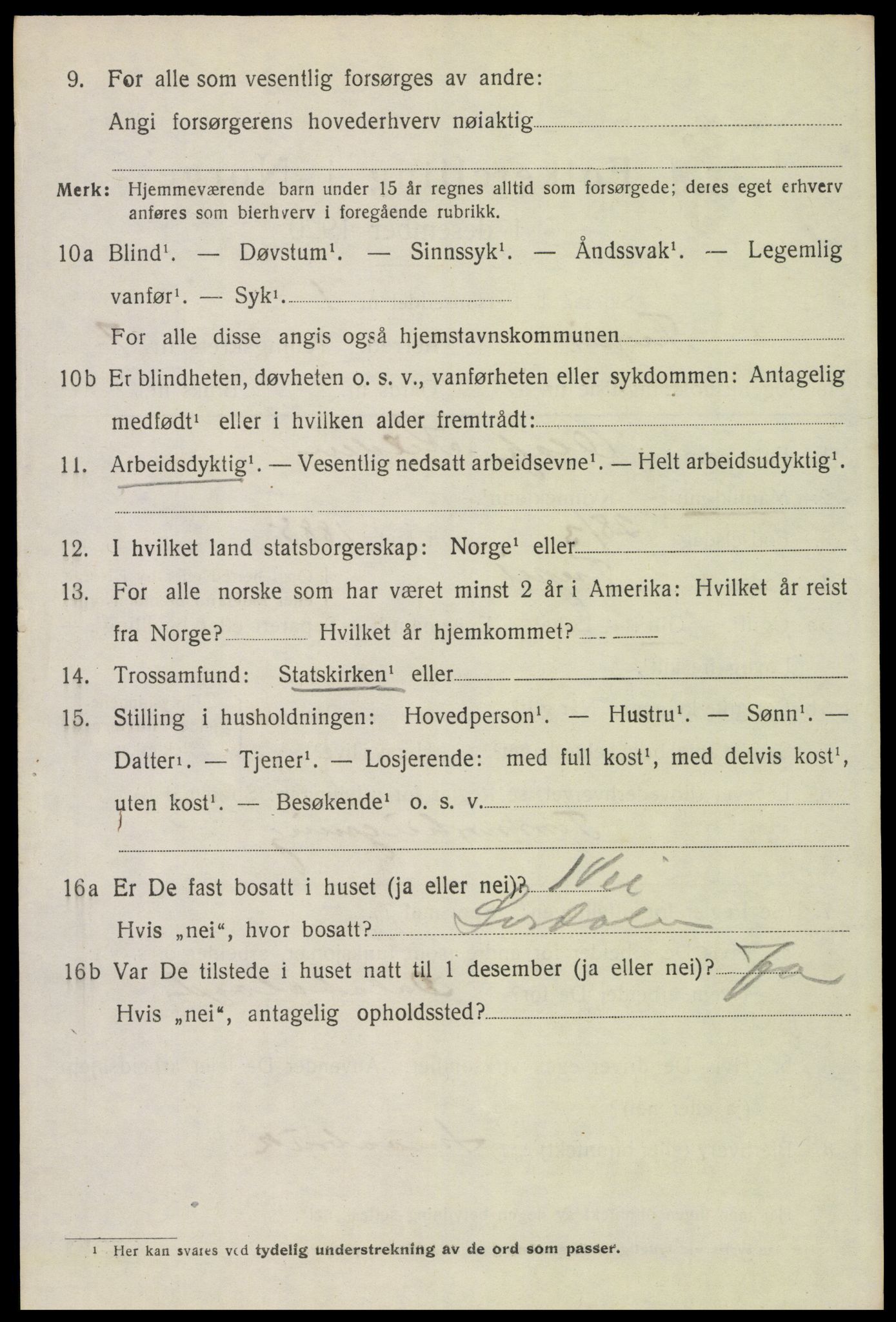 SAH, 1920 census for Trysil, 1920, p. 6194