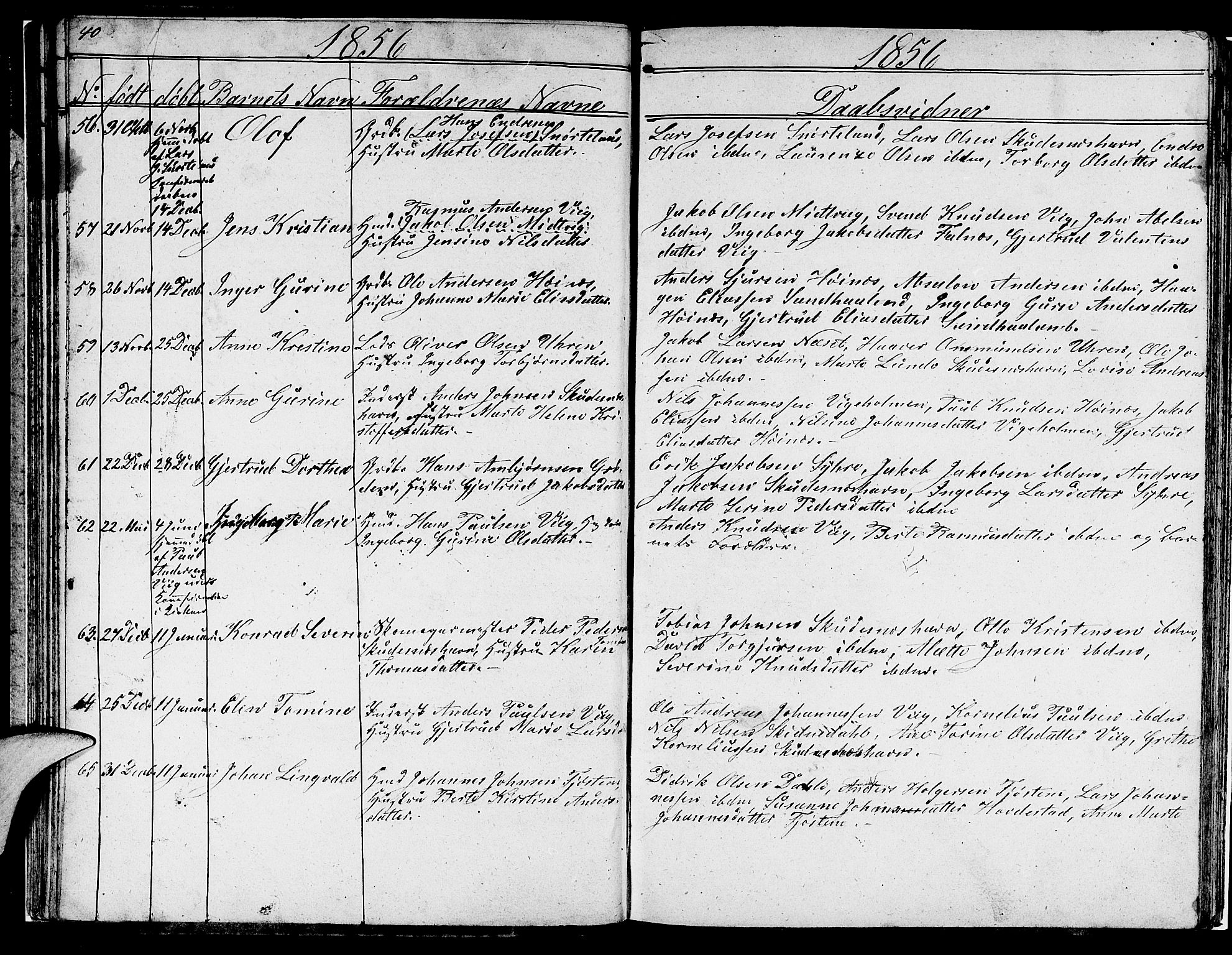 Skudenes sokneprestkontor, AV/SAST-A -101849/H/Ha/Hab/L0001: Parish register (copy) no. B 1, 1848-1864, p. 40