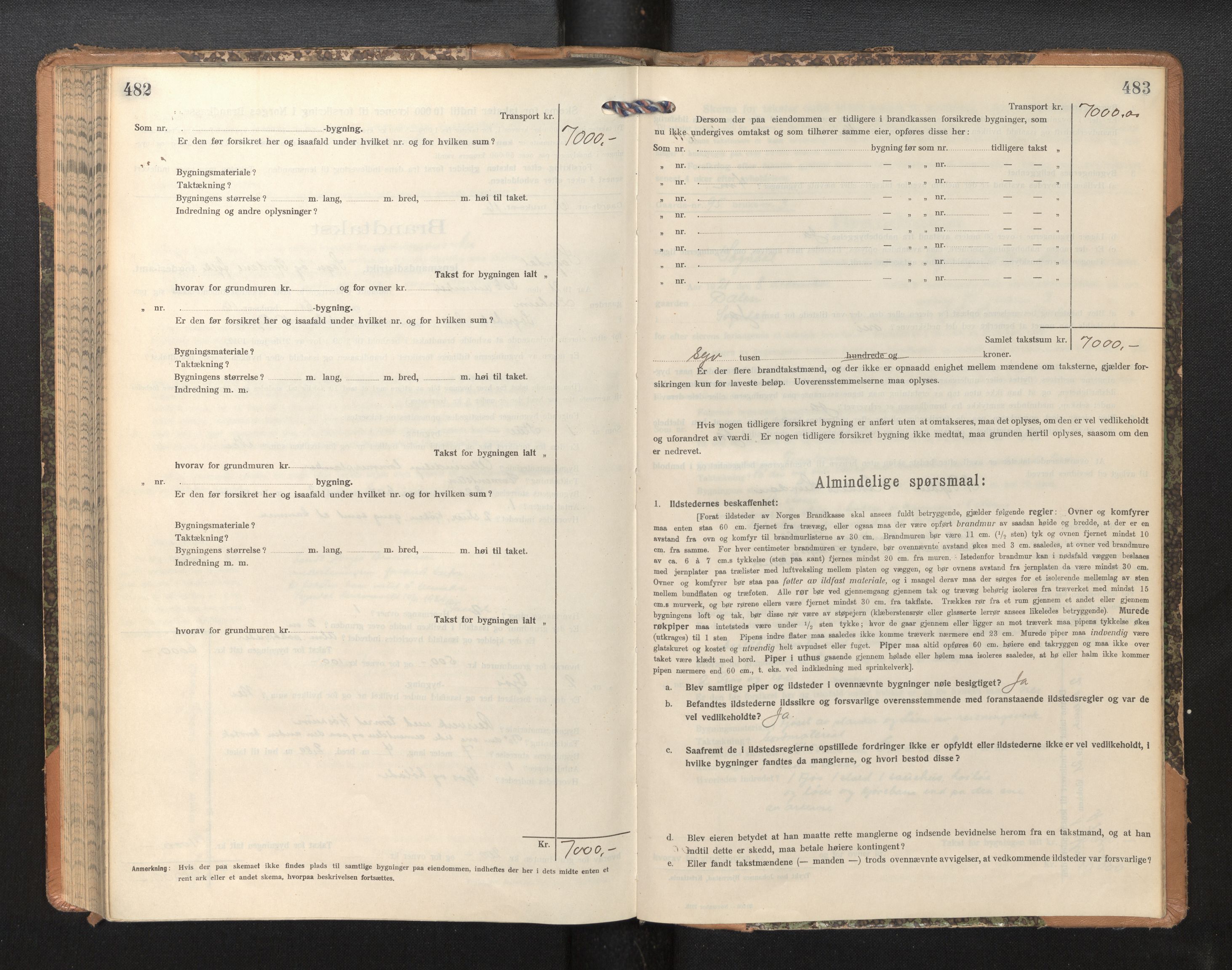 Lensmannen i Sogndal, AV/SAB-A-29901/0012/L0011: Branntakstprotokoll, skjematakst, 1914-1922, p. 482-483