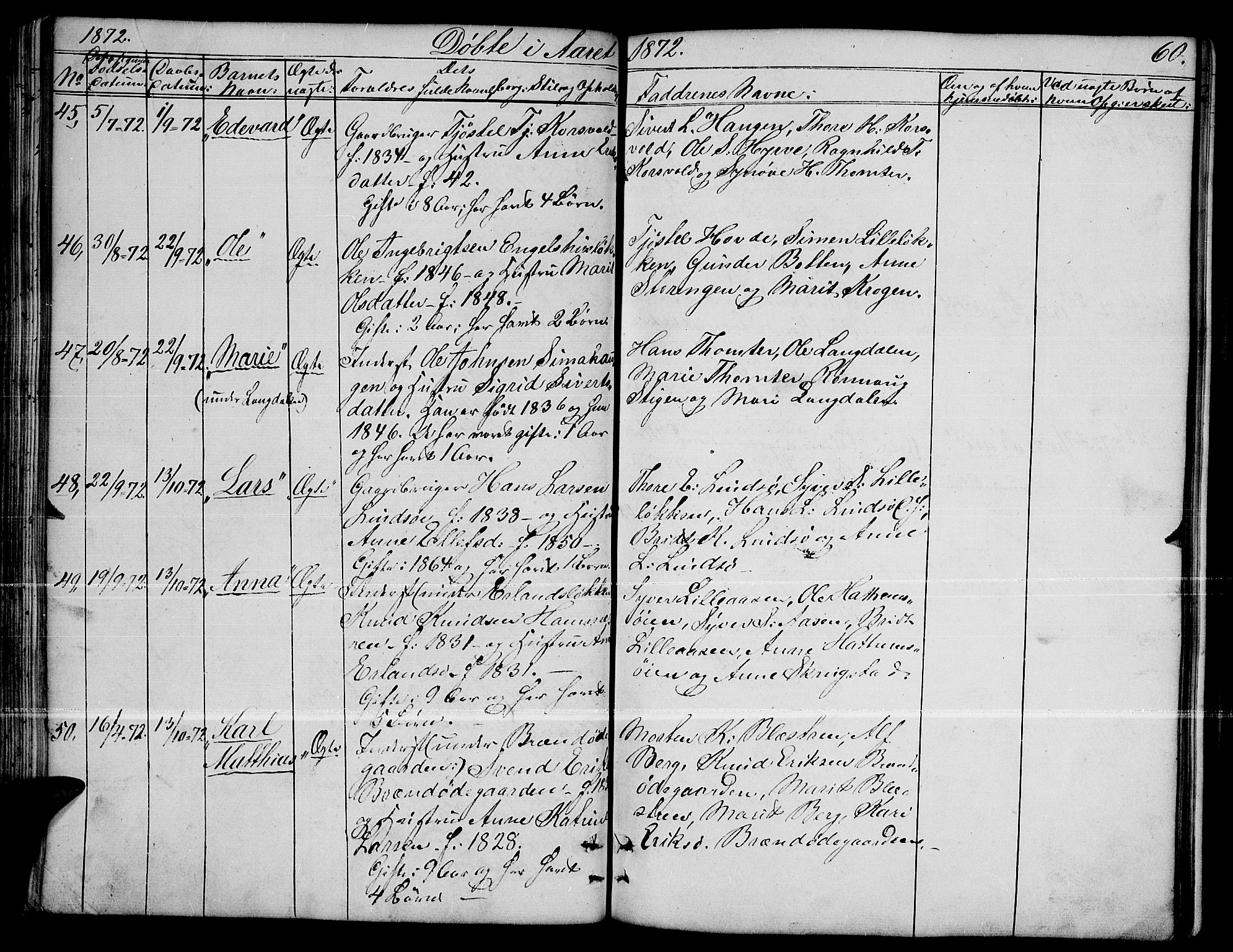 Dovre prestekontor, SAH/PREST-066/H/Ha/Hab/L0001: Parish register (copy) no. 1, 1862-1880, p. 60