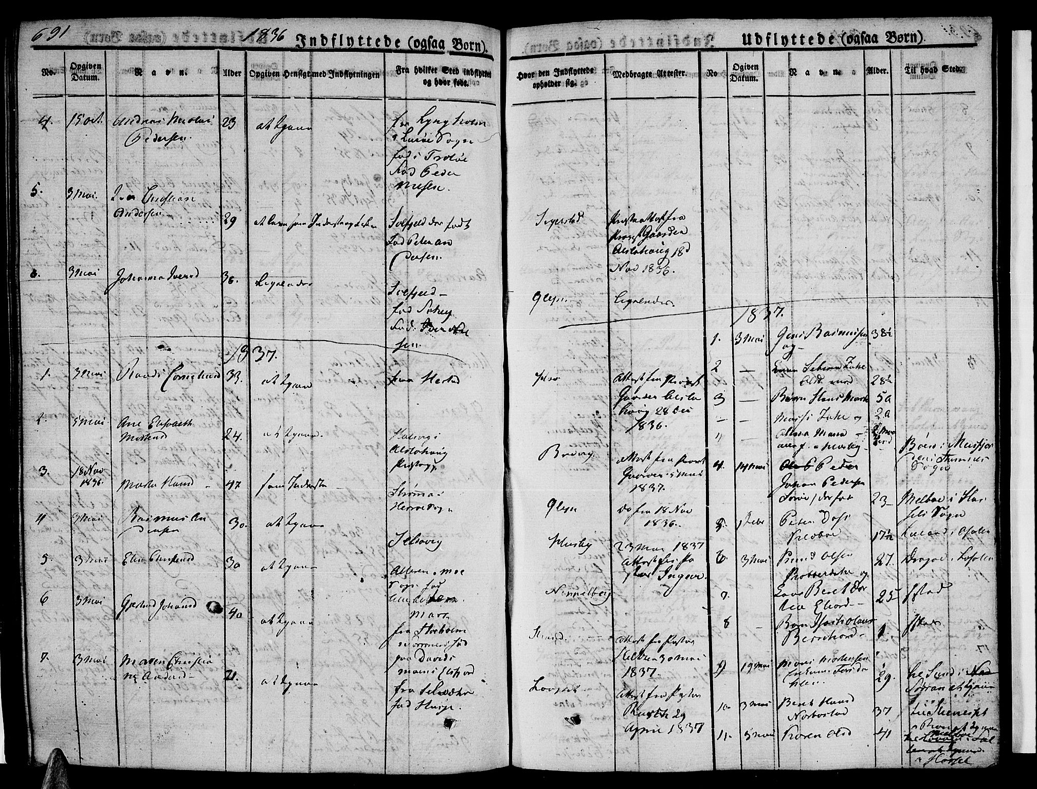 Ministerialprotokoller, klokkerbøker og fødselsregistre - Nordland, AV/SAT-A-1459/838/L0548: Parish register (official) no. 838A06, 1829-1839, p. 691-692