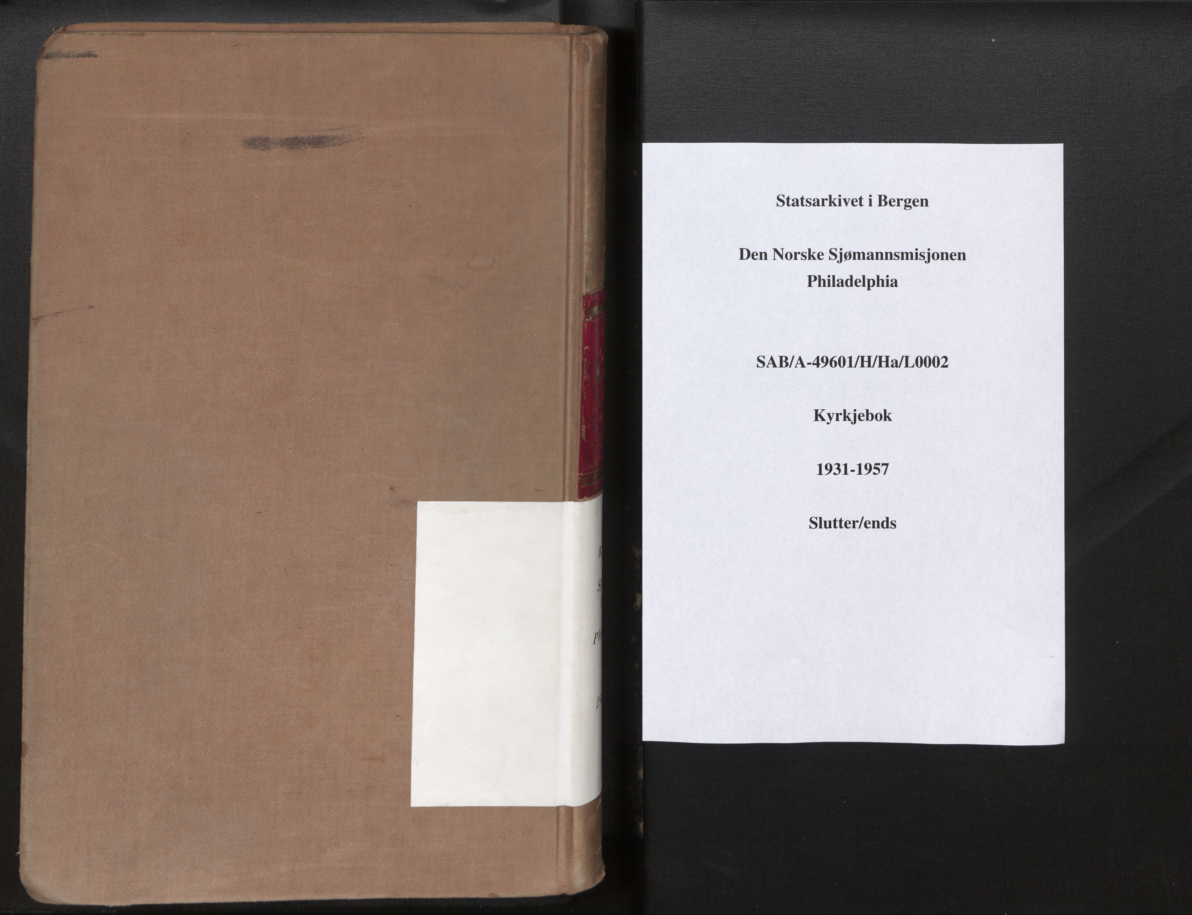 Den norske sjømannsmisjon i utlandet/Philadelphia, AV/SAB-SAB/PA-0113/H/Ha/L0002: Parish register (official) no. A 2, 1931-1957