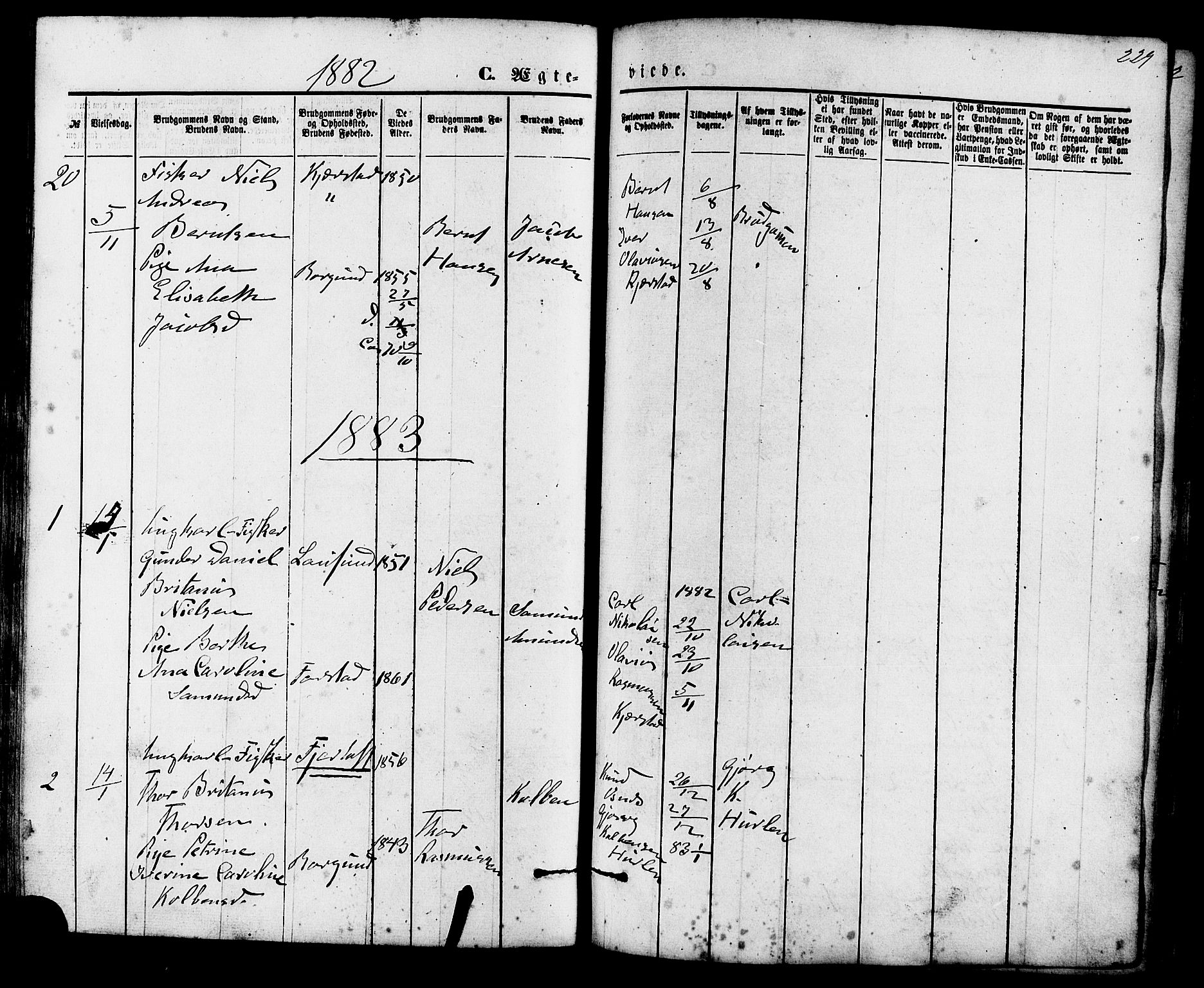 Ministerialprotokoller, klokkerbøker og fødselsregistre - Møre og Romsdal, AV/SAT-A-1454/536/L0500: Parish register (official) no. 536A09, 1876-1889, p. 229