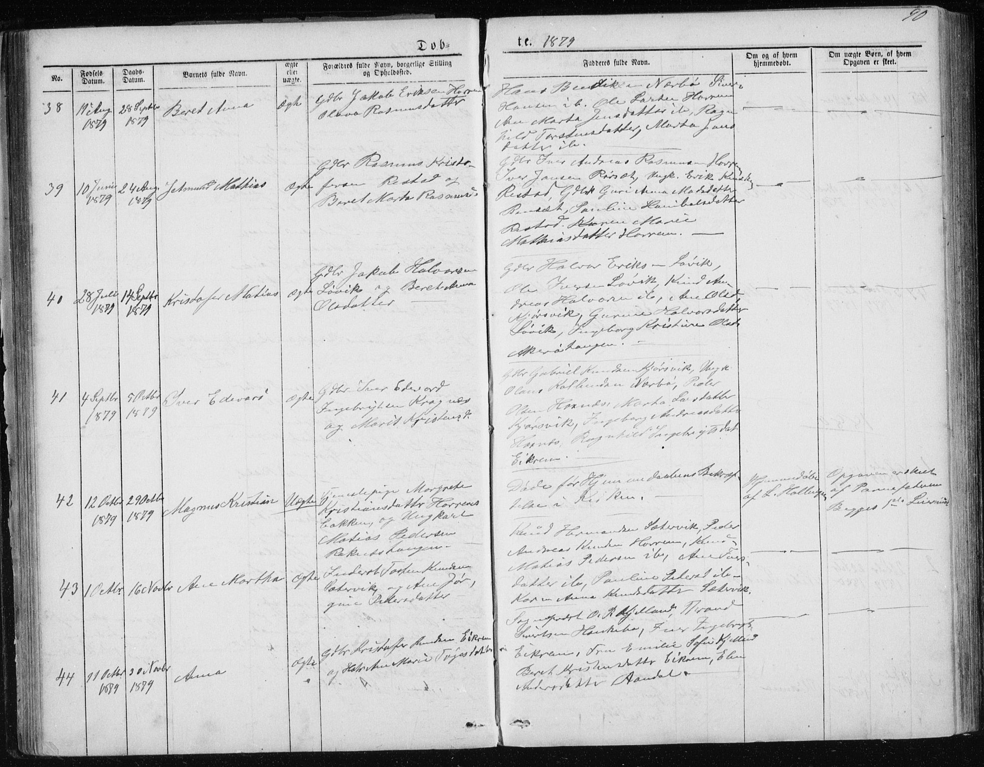 Ministerialprotokoller, klokkerbøker og fødselsregistre - Møre og Romsdal, AV/SAT-A-1454/560/L0724: Parish register (copy) no. 560C01, 1867-1892, p. 90