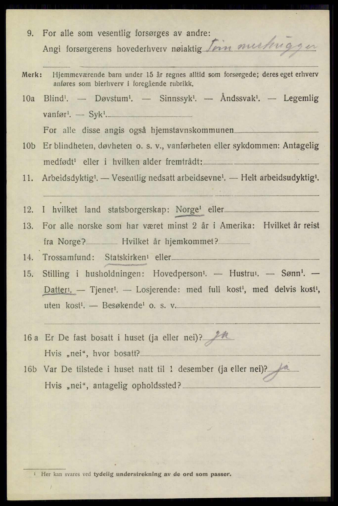 SAO, 1920 census for Aurskog, 1920, p. 3551