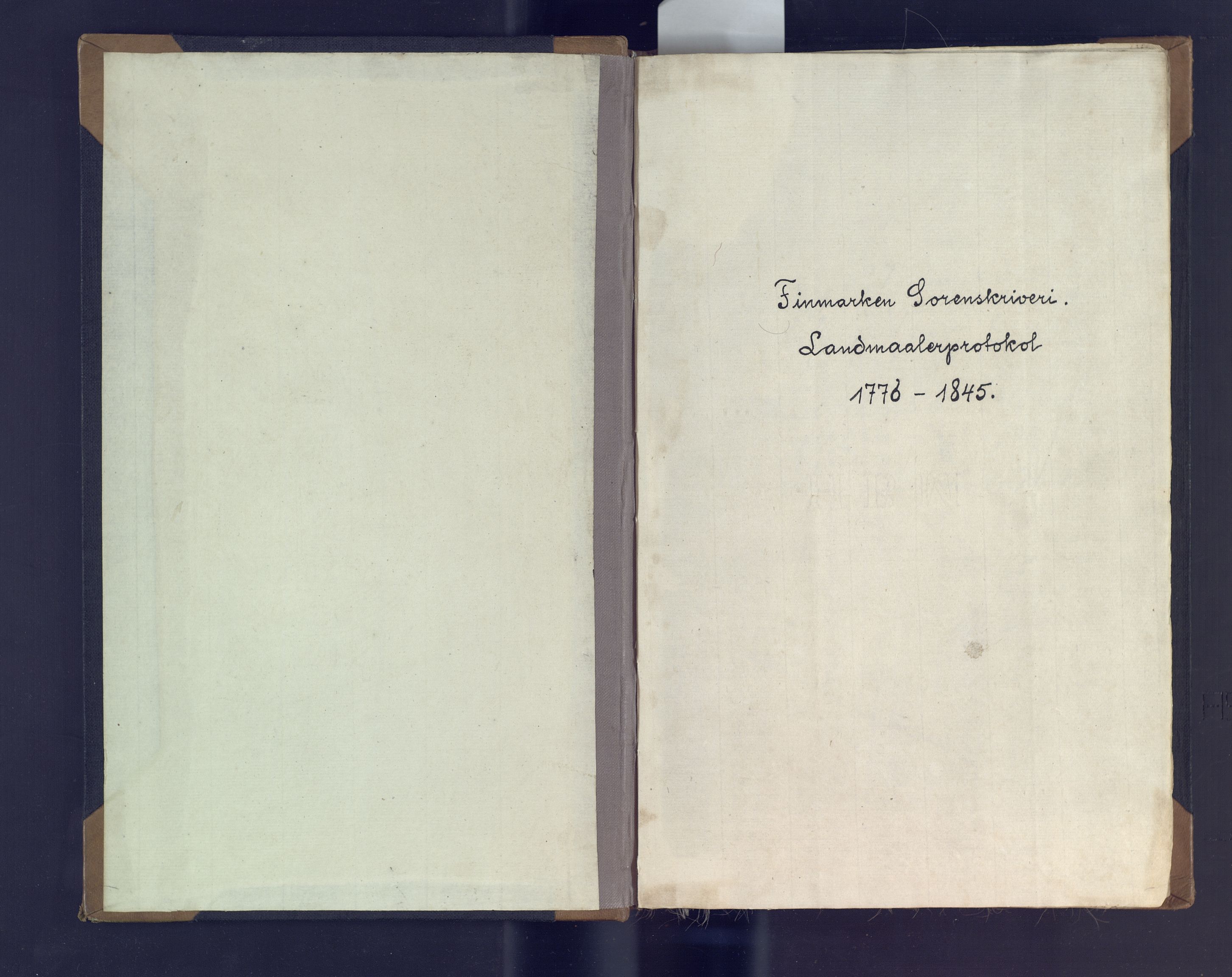 Fylkesmannen i Finnmark, AV/SATØ-S-1120/1Coa/L2882: Landmålerprotokoll (i nærmagasinet/skannet), 1776-1845, p. 3