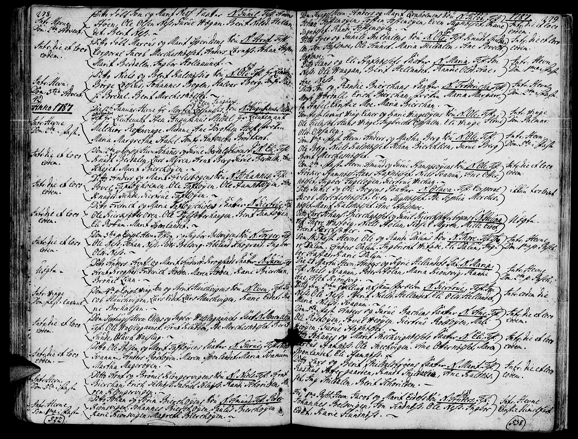 Ministerialprotokoller, klokkerbøker og fødselsregistre - Sør-Trøndelag, SAT/A-1456/630/L0489: Parish register (official) no. 630A02, 1757-1794, p. 278-279