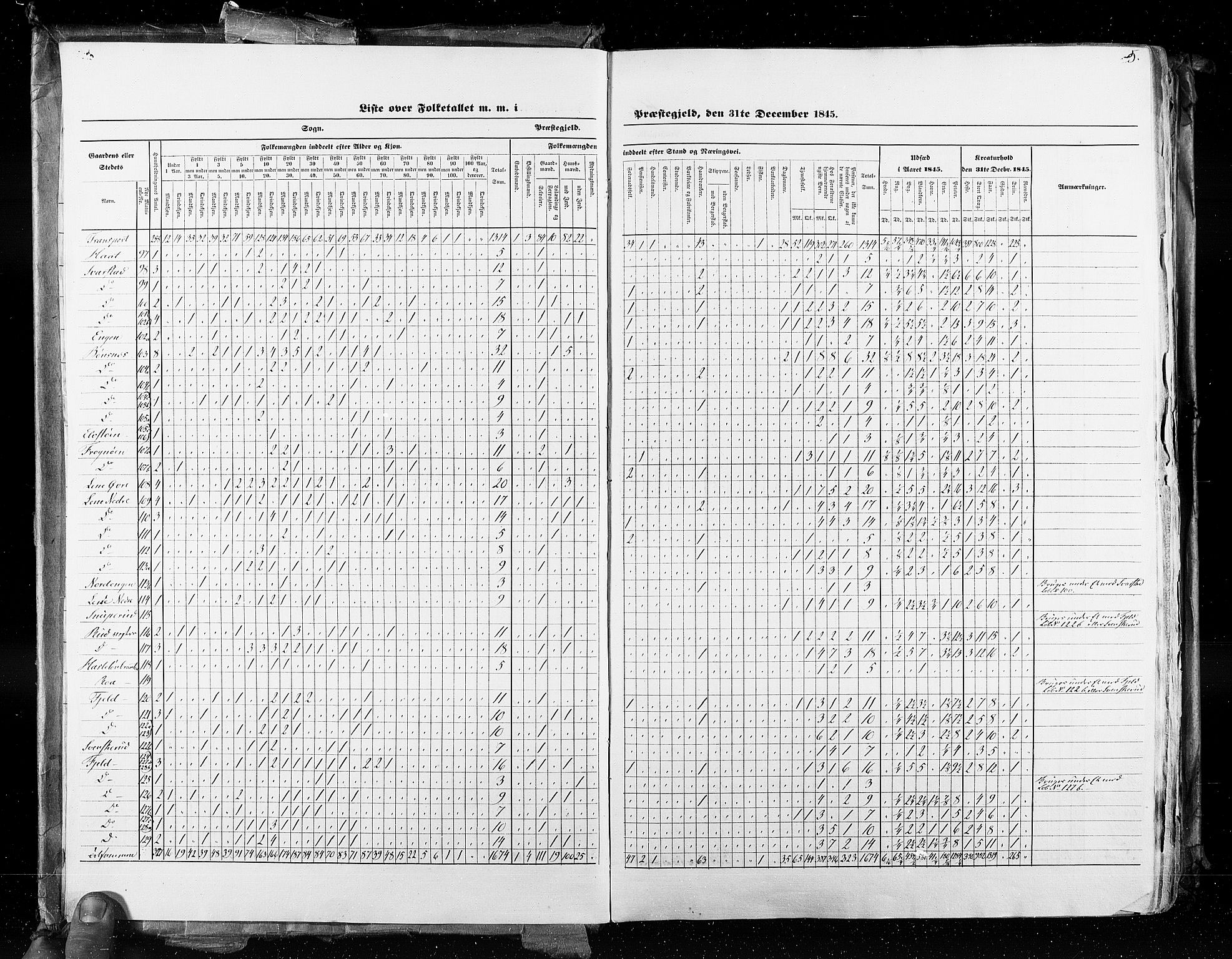 RA, Census 1845, vol. 4: Buskerud amt og Jarlsberg og Larvik amt, 1845, p. 5