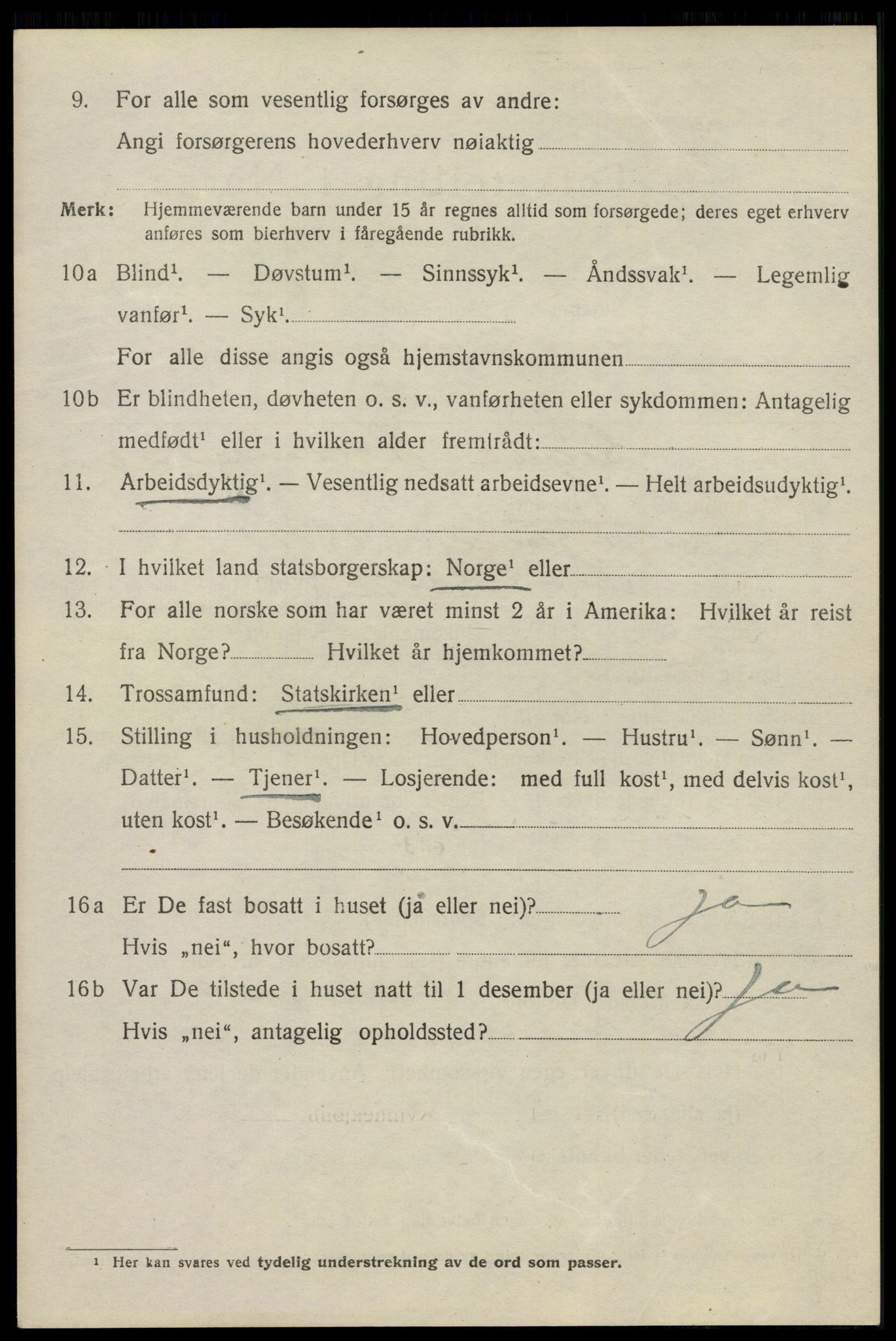 SAO, 1920 census for Drøbak, 1920, p. 4210