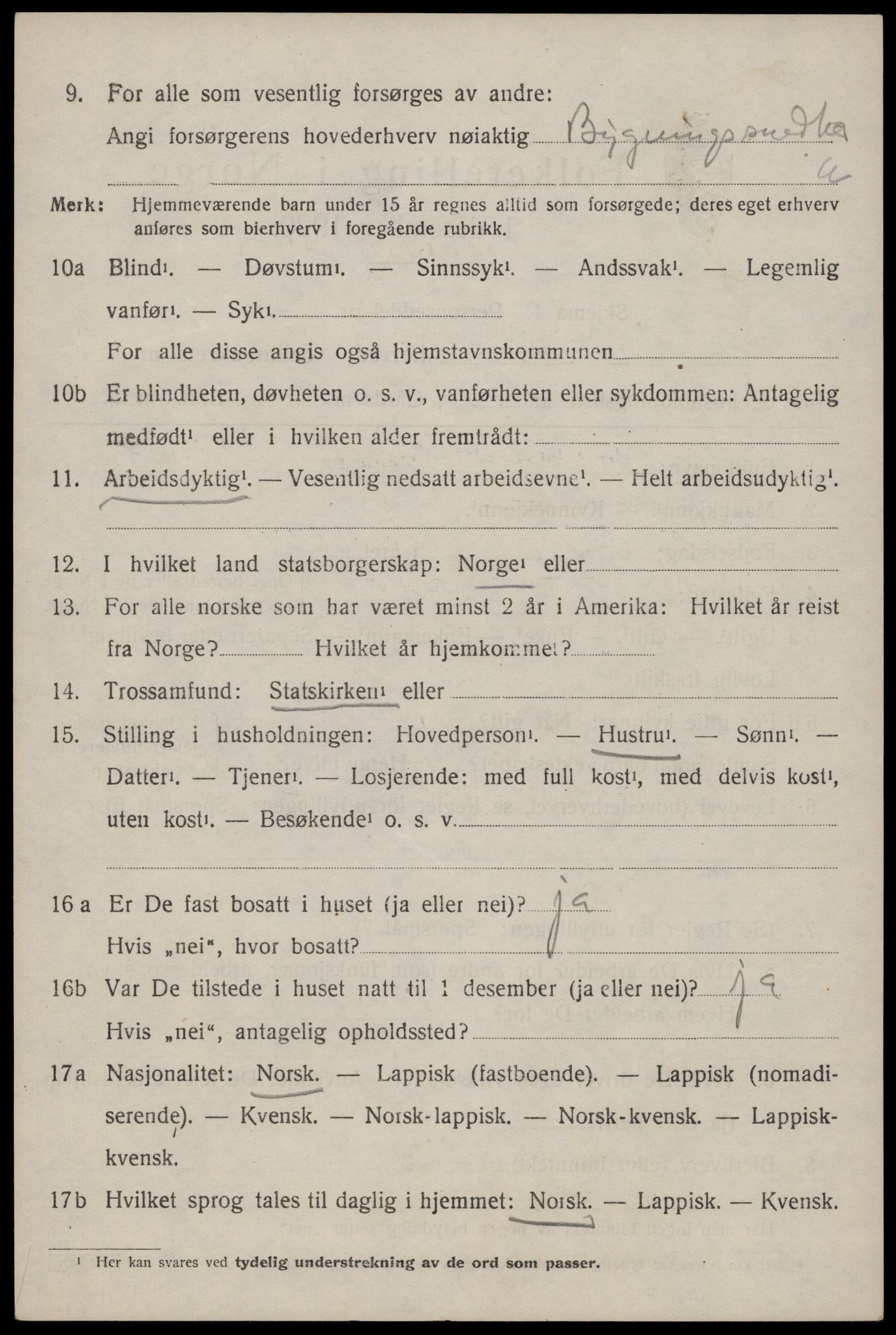 SAT, 1920 census for Værøy, 1920, p. 3814