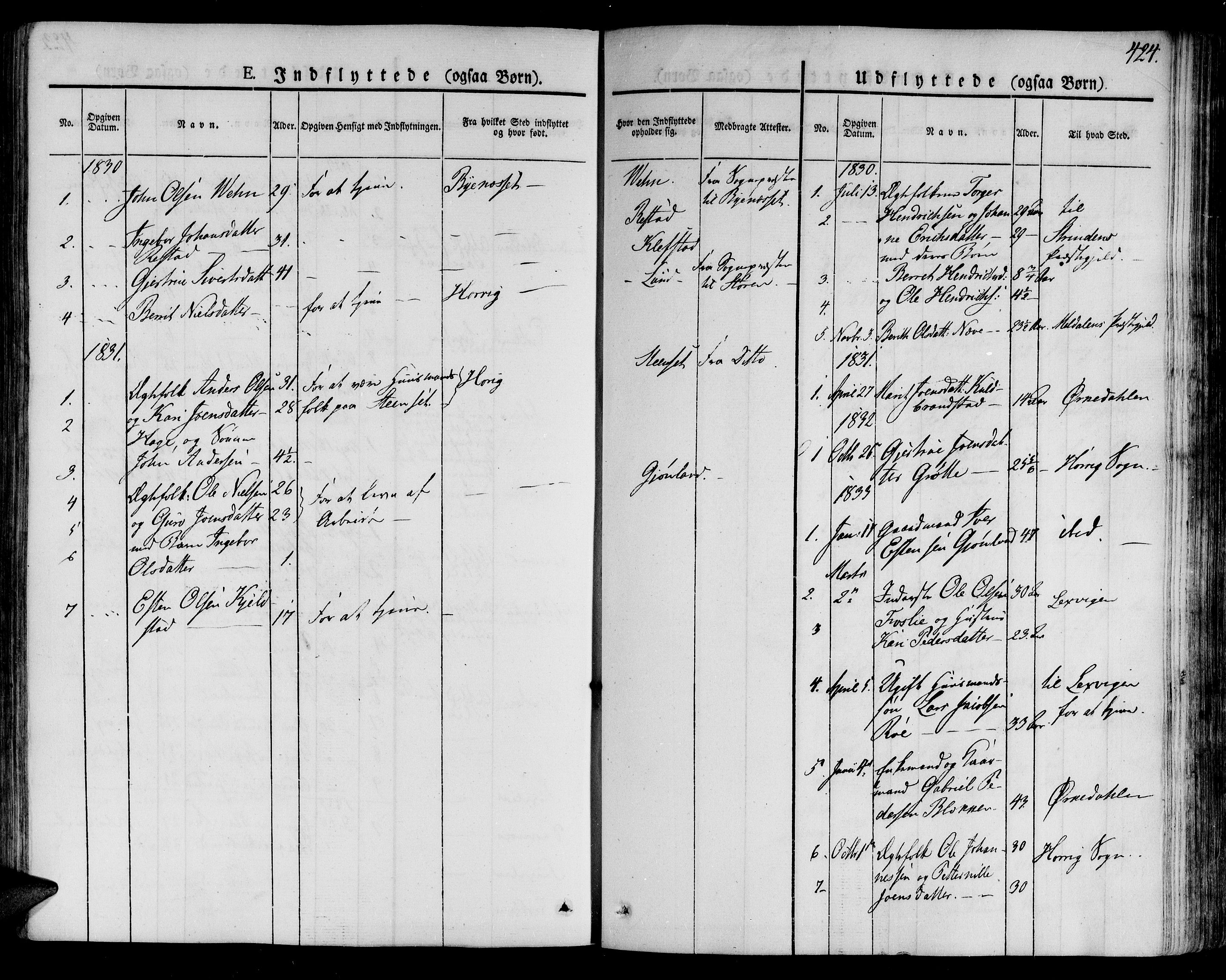 Ministerialprotokoller, klokkerbøker og fødselsregistre - Sør-Trøndelag, SAT/A-1456/691/L1073: Parish register (official) no. 691A05 /4, 1826-1841, p. 424