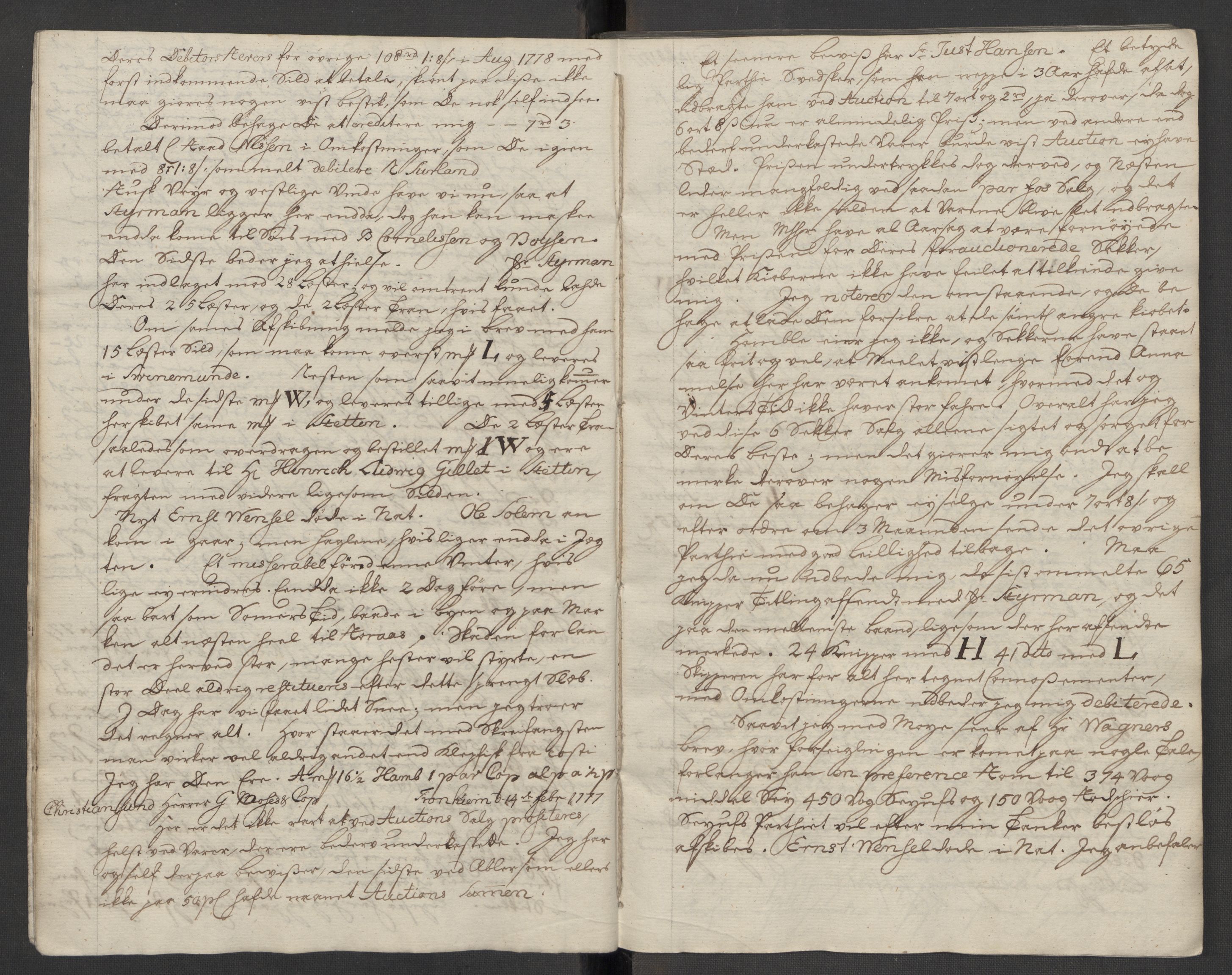 Hoë, Herman & Co, AV/SAT-PA-0280/11/L0024: Kopibok, innenlandsk, 1777-1778