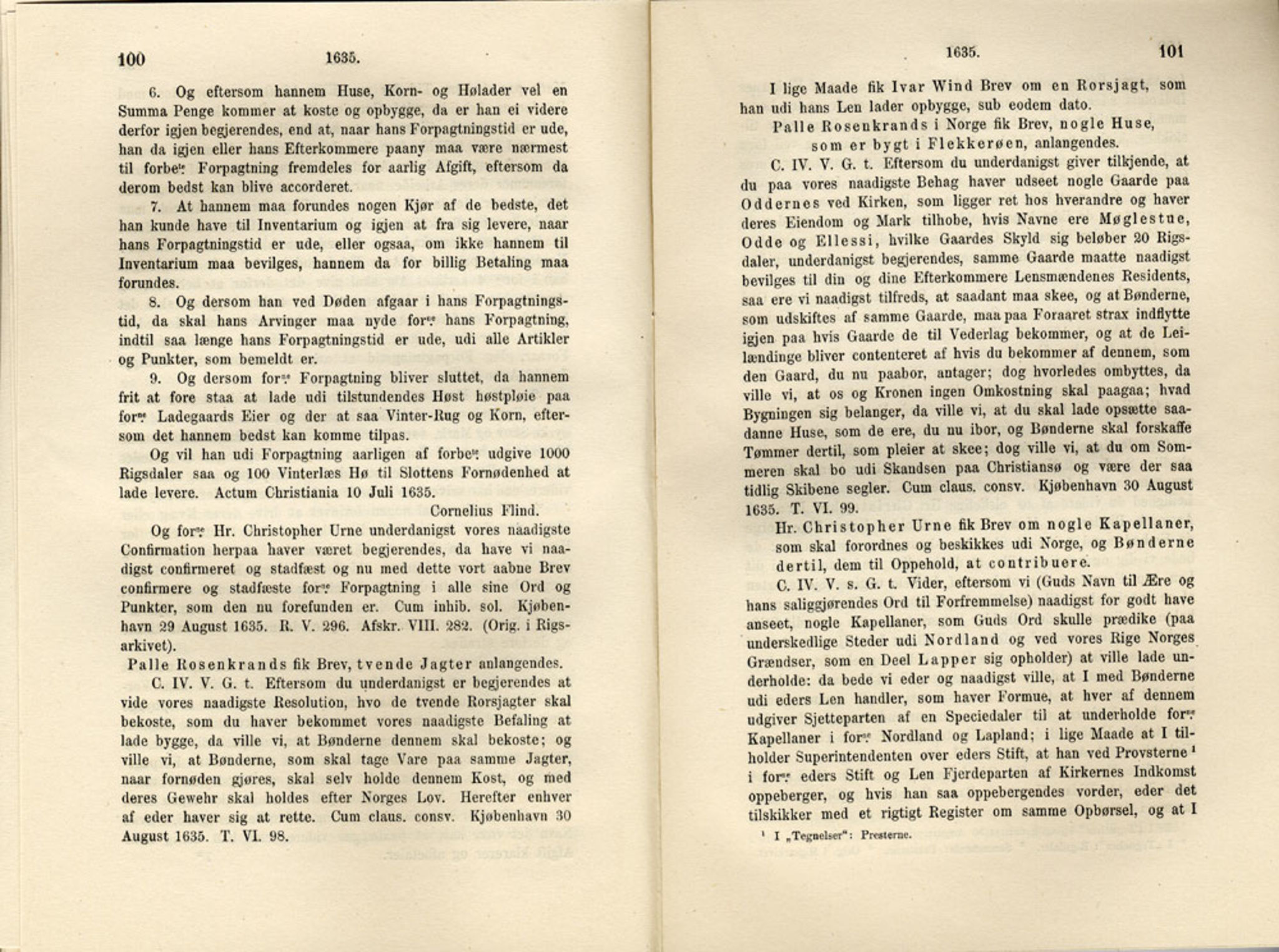 Publikasjoner utgitt av Det Norske Historiske Kildeskriftfond, PUBL/-/-/-: Norske Rigs-Registranter, bind 7, 1635-1640, p. 100-101