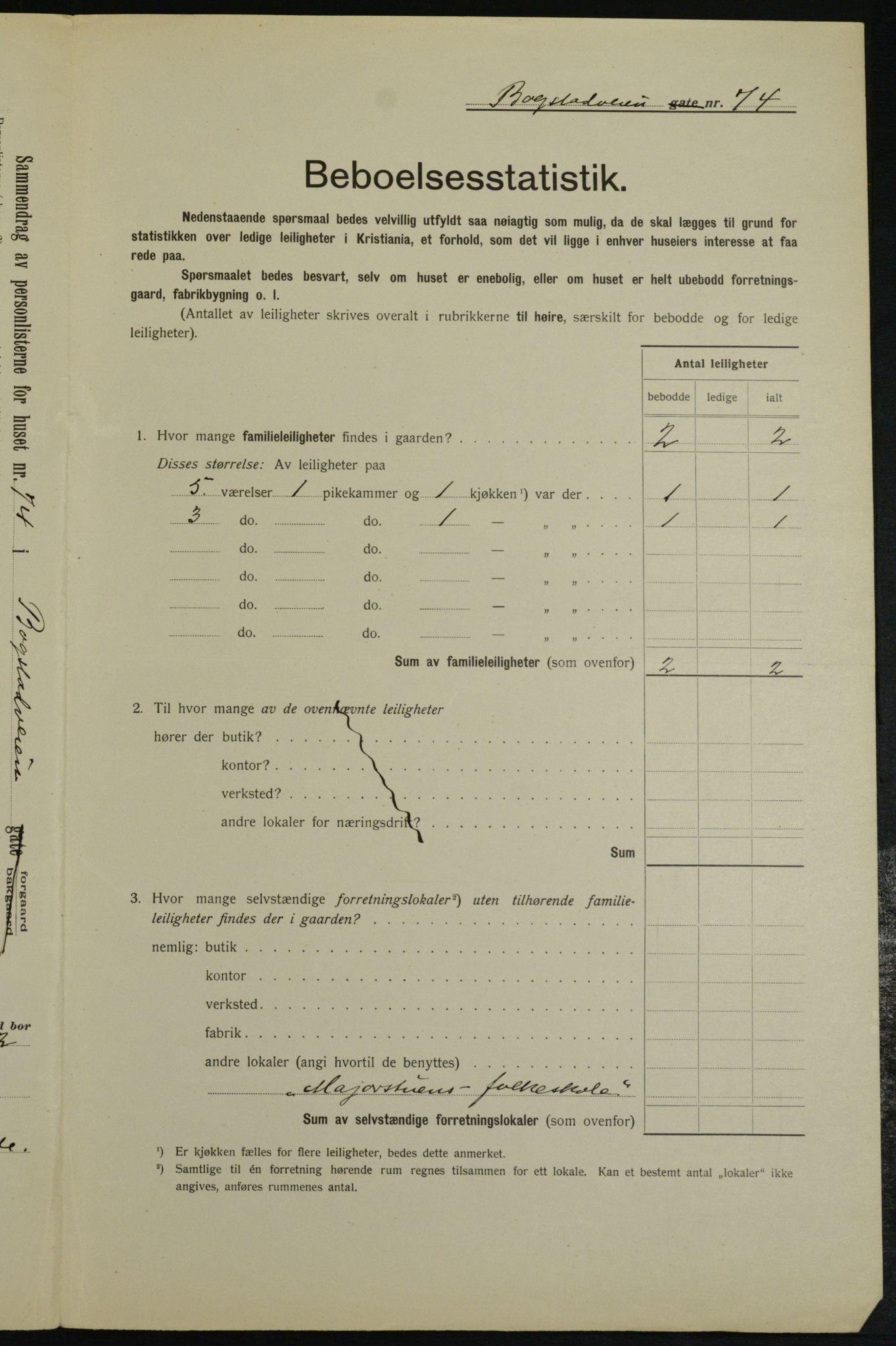 OBA, Municipal Census 1913 for Kristiania, 1913, p. 7482