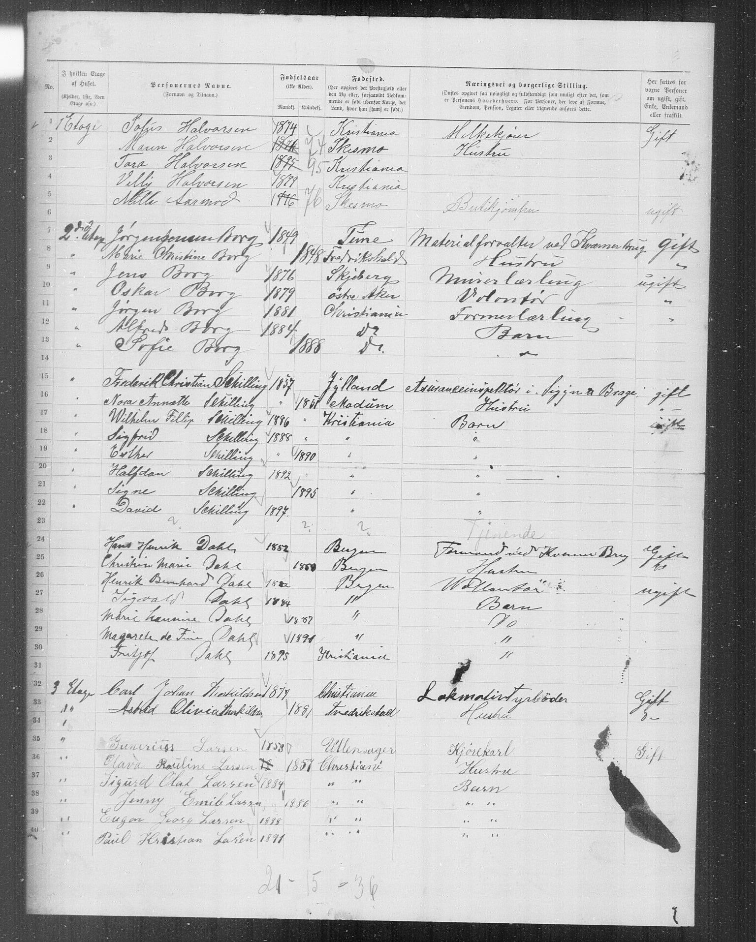 OBA, Municipal Census 1899 for Kristiania, 1899, p. 9546