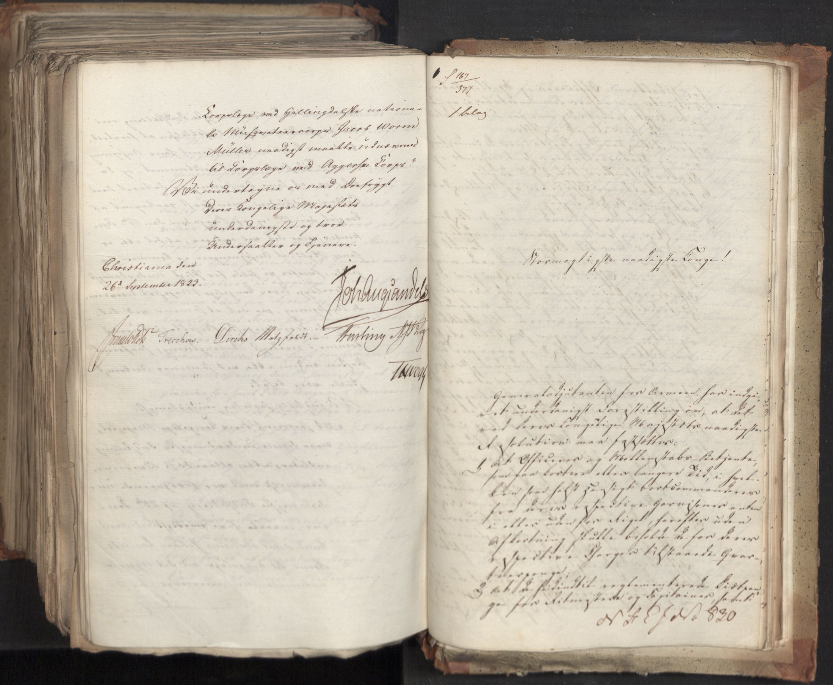 Statsrådsavdelingen i Stockholm, AV/RA-S-1003/D/Da/L0035: Regjeringsinnstillinger nr. 541-840, 1823, p. 779