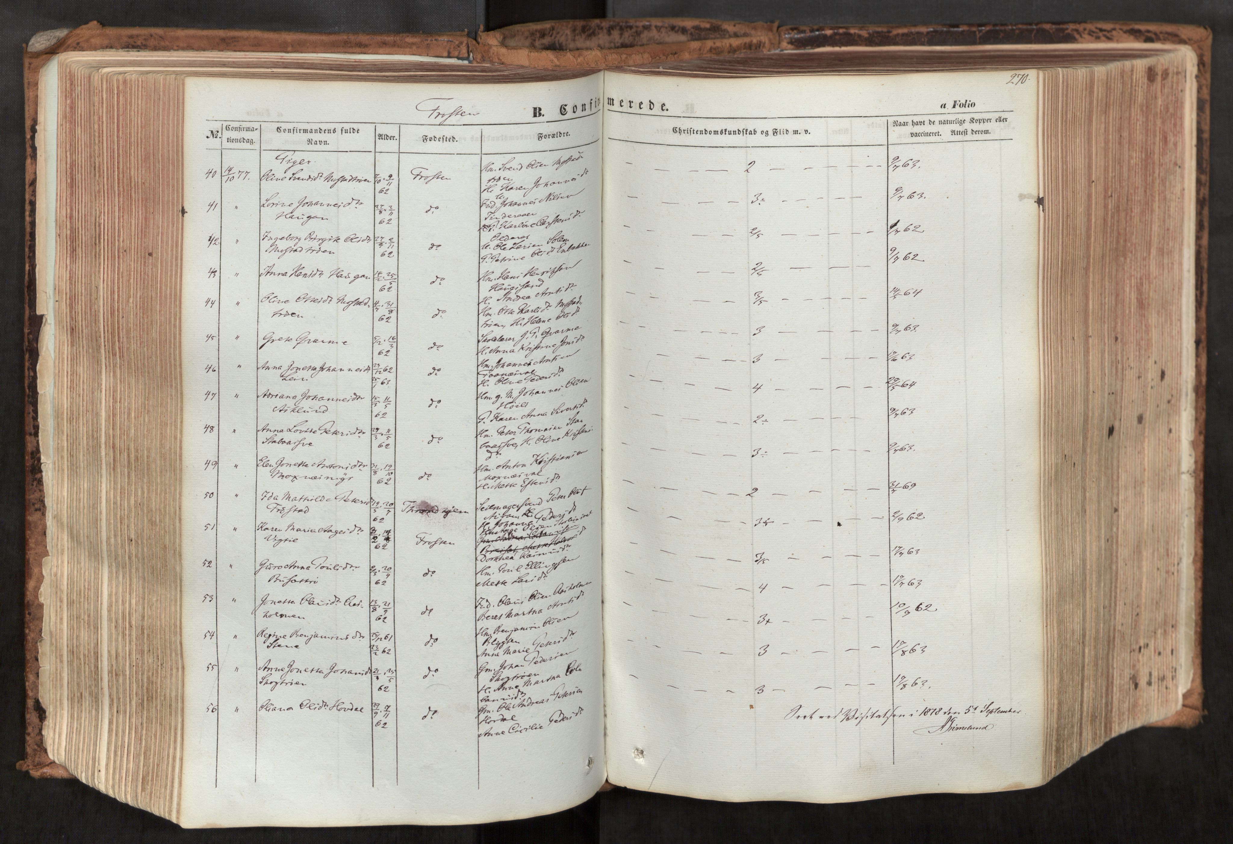 Ministerialprotokoller, klokkerbøker og fødselsregistre - Nord-Trøndelag, SAT/A-1458/713/L0116: Parish register (official) no. 713A07, 1850-1877, p. 270