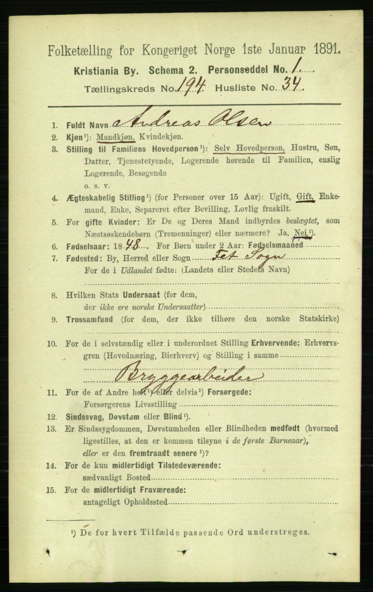 RA, 1891 census for 0301 Kristiania, 1891, p. 117383