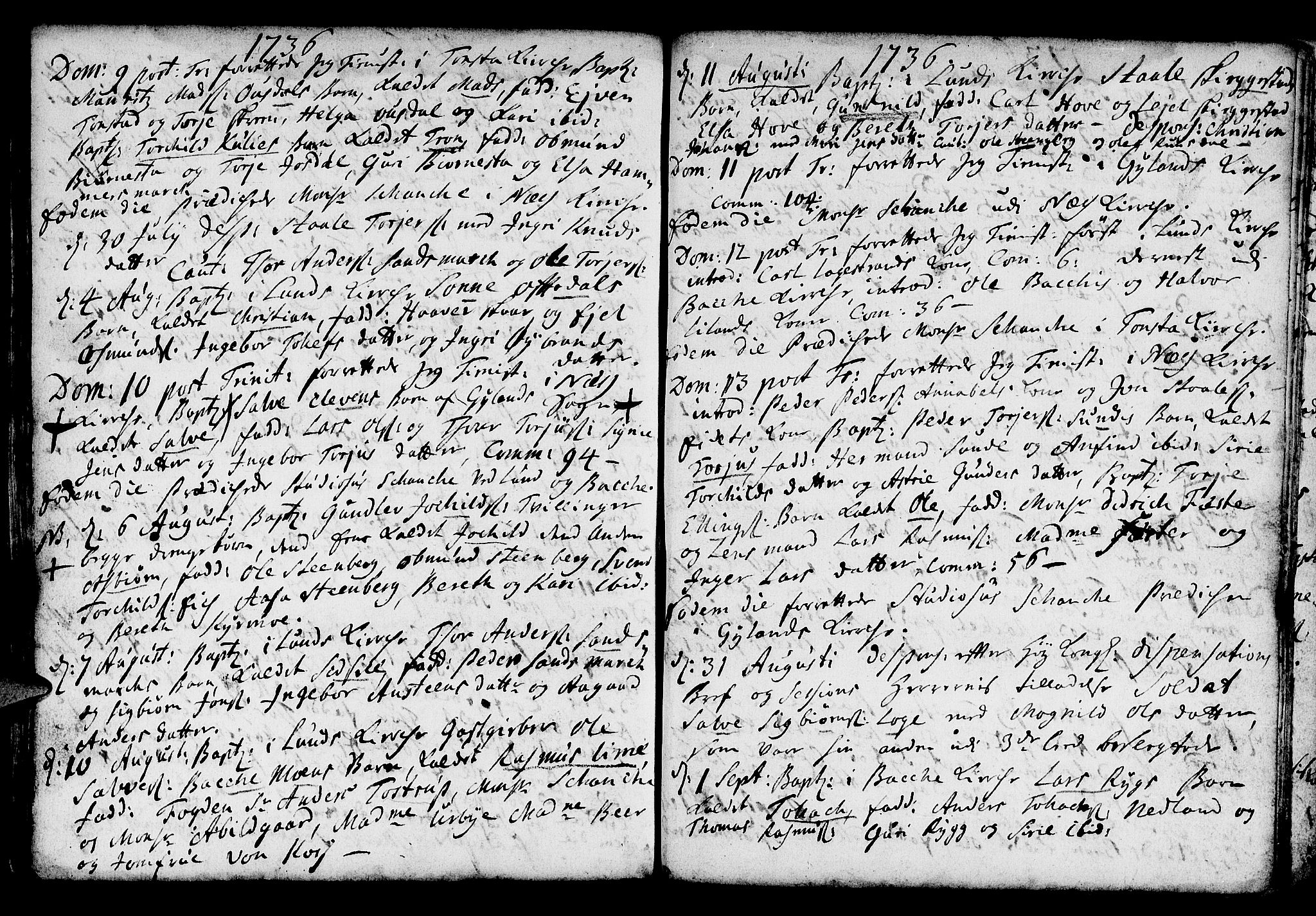 Lund sokneprestkontor, AV/SAST-A-101809/S06/L0001: Parish register (official) no. A 1, 1724-1737