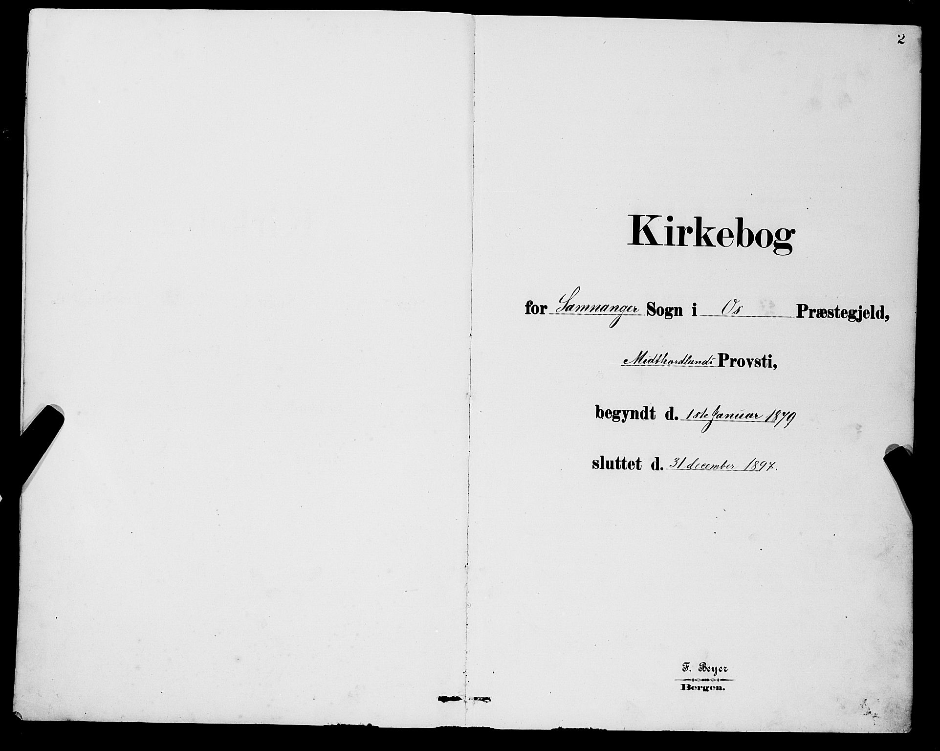 Samnanger Sokneprestembete, SAB/A-77501/H/Hab: Parish register (copy) no. A 2, 1879-1897, p. 2